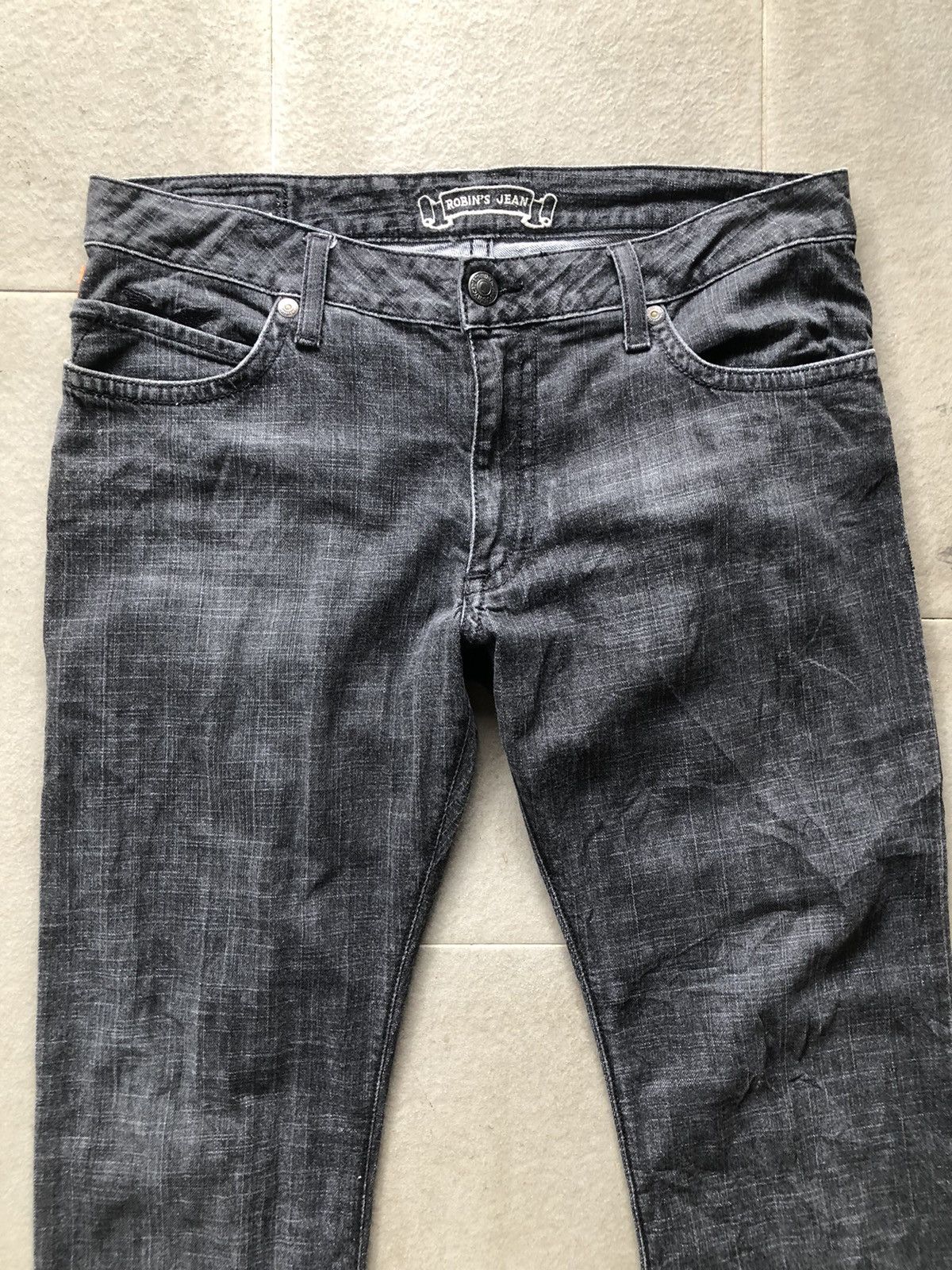 Designer Robin Jeans studded wing logo flap denim Size US 34 / EU 50 - 2 Thumbnail
