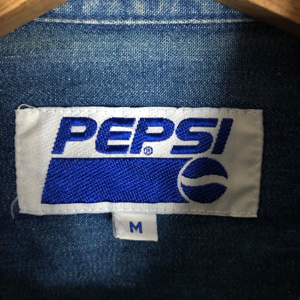 Pepsi Vintage Pepsi Flap-Pocket Denim Shirt Size US L / EU 52-54 / 3 - 8 Thumbnail