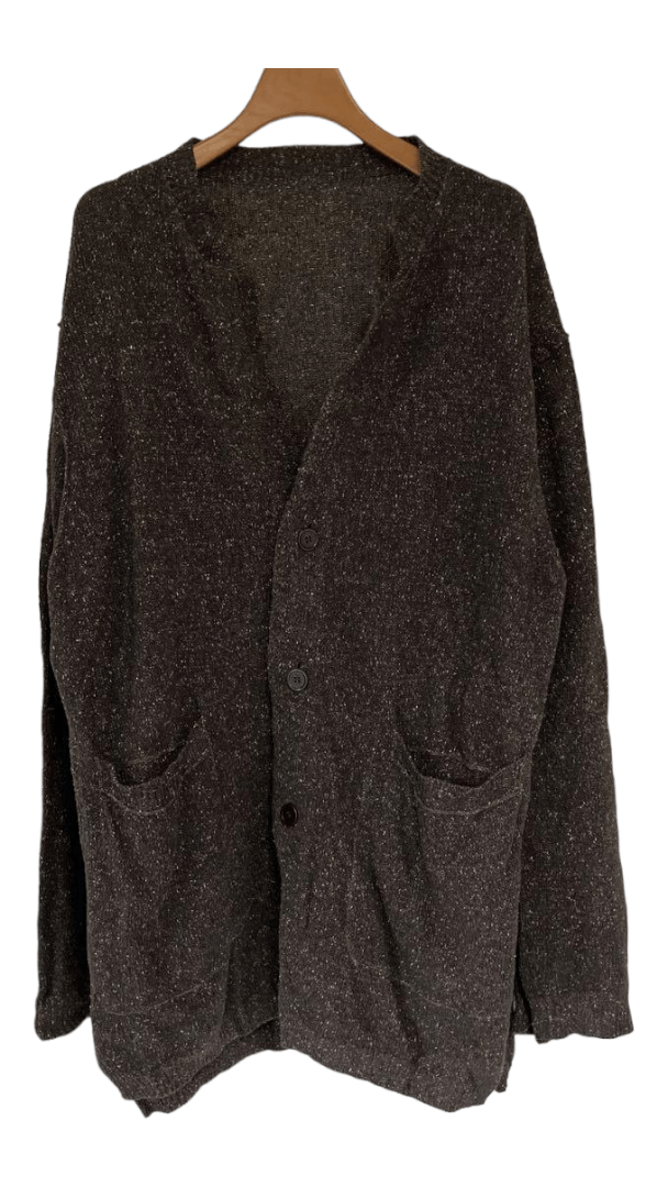 pour homme silk linen knit cardigan