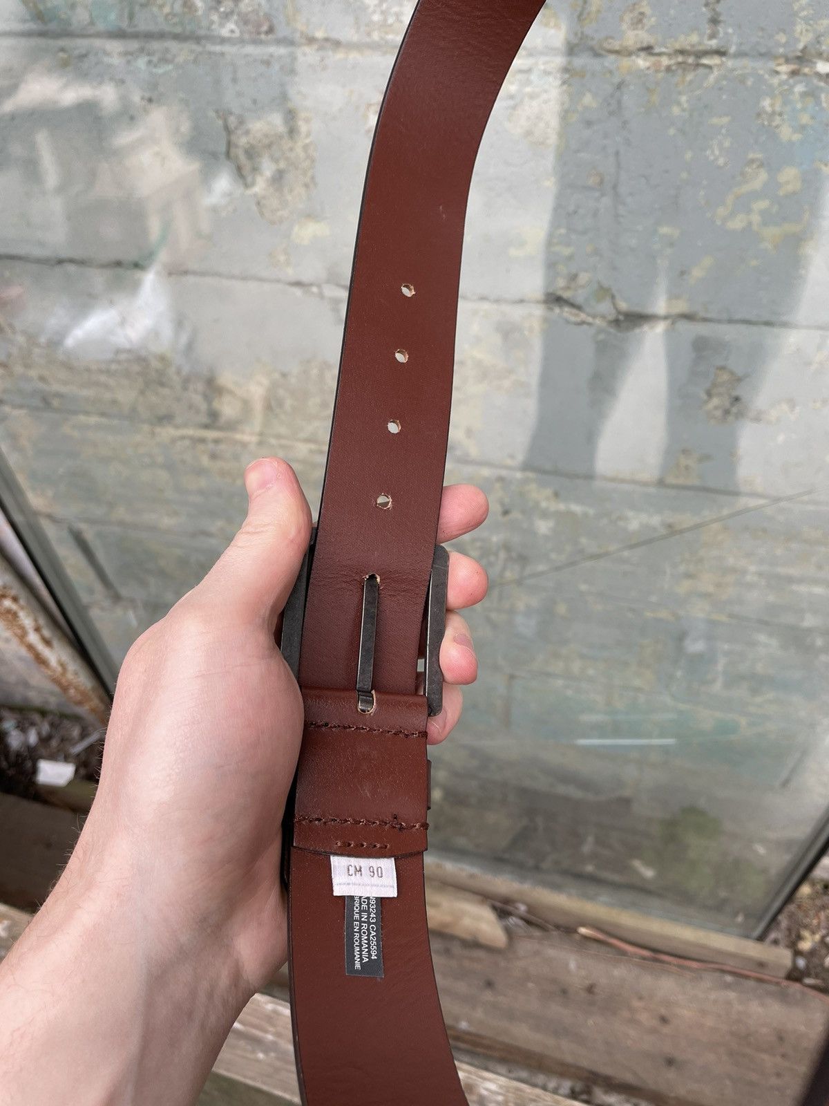 Diesel × Japanese Brand Diesel Logo Y2K Seditionaries Leather Belt Made in Italy Size ONE SIZE - 6 Thumbnail