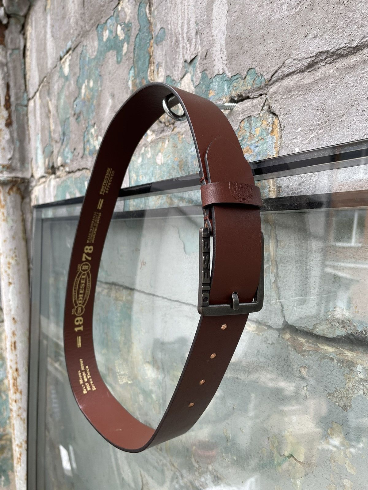 Diesel × Japanese Brand Diesel Logo Y2K Seditionaries Leather Belt Made in Italy Size ONE SIZE - 1 Thumbnail