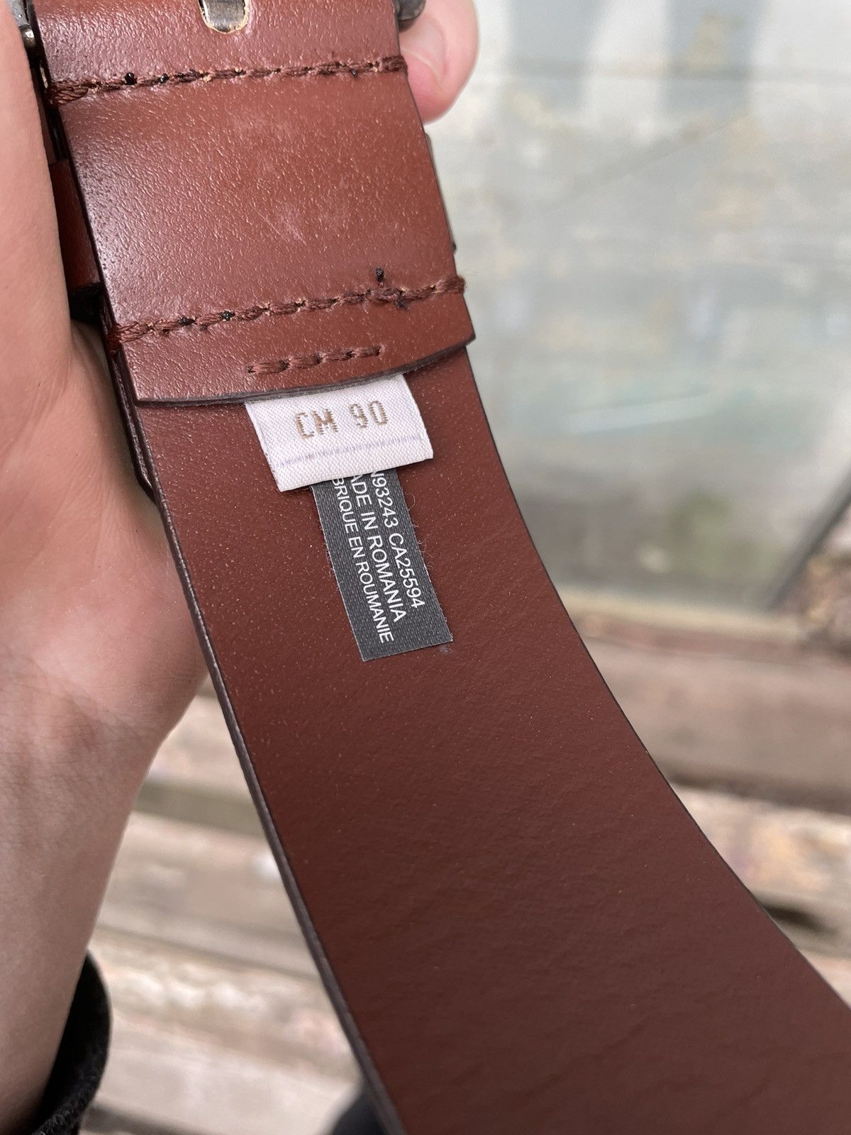 Diesel × Japanese Brand Diesel Logo Y2K Seditionaries Leather Belt Made in Italy Size ONE SIZE - 7 Thumbnail