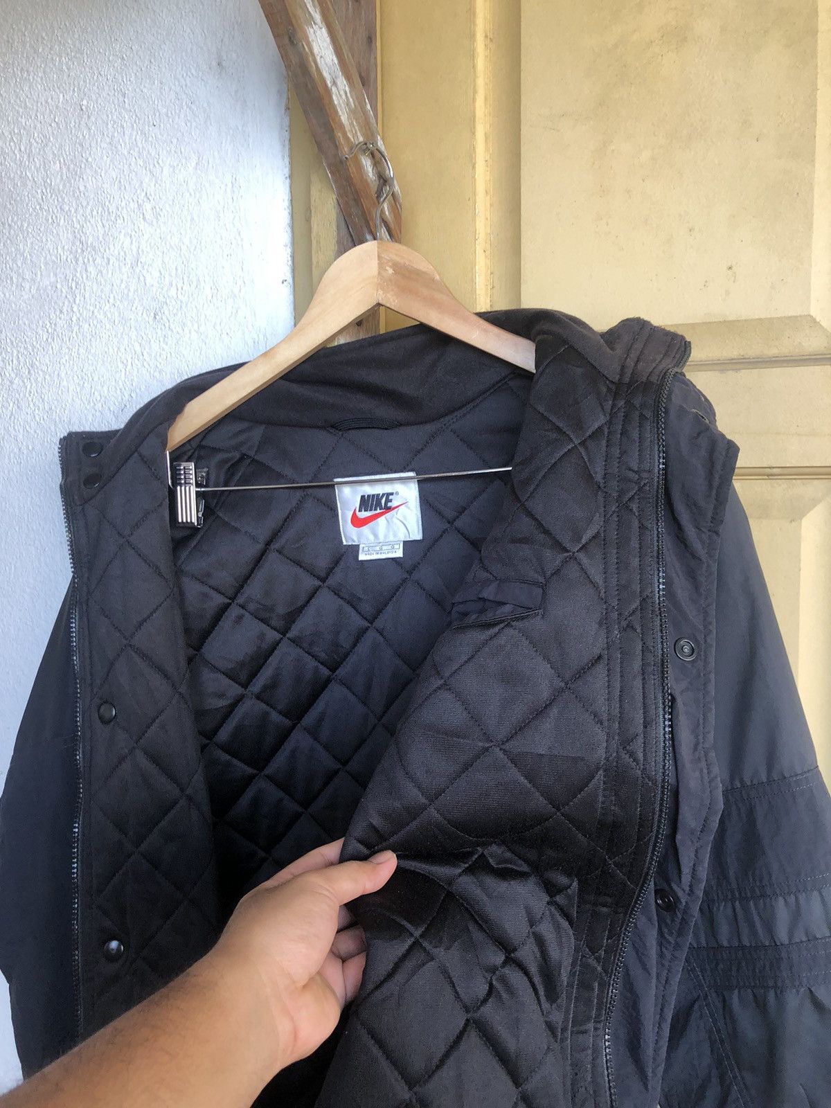 Nike 🥷🏿Vintage 90s Nike Small Swoosh Padded Jacket Size US L / EU 52-54 / 3 - 17 Thumbnail
