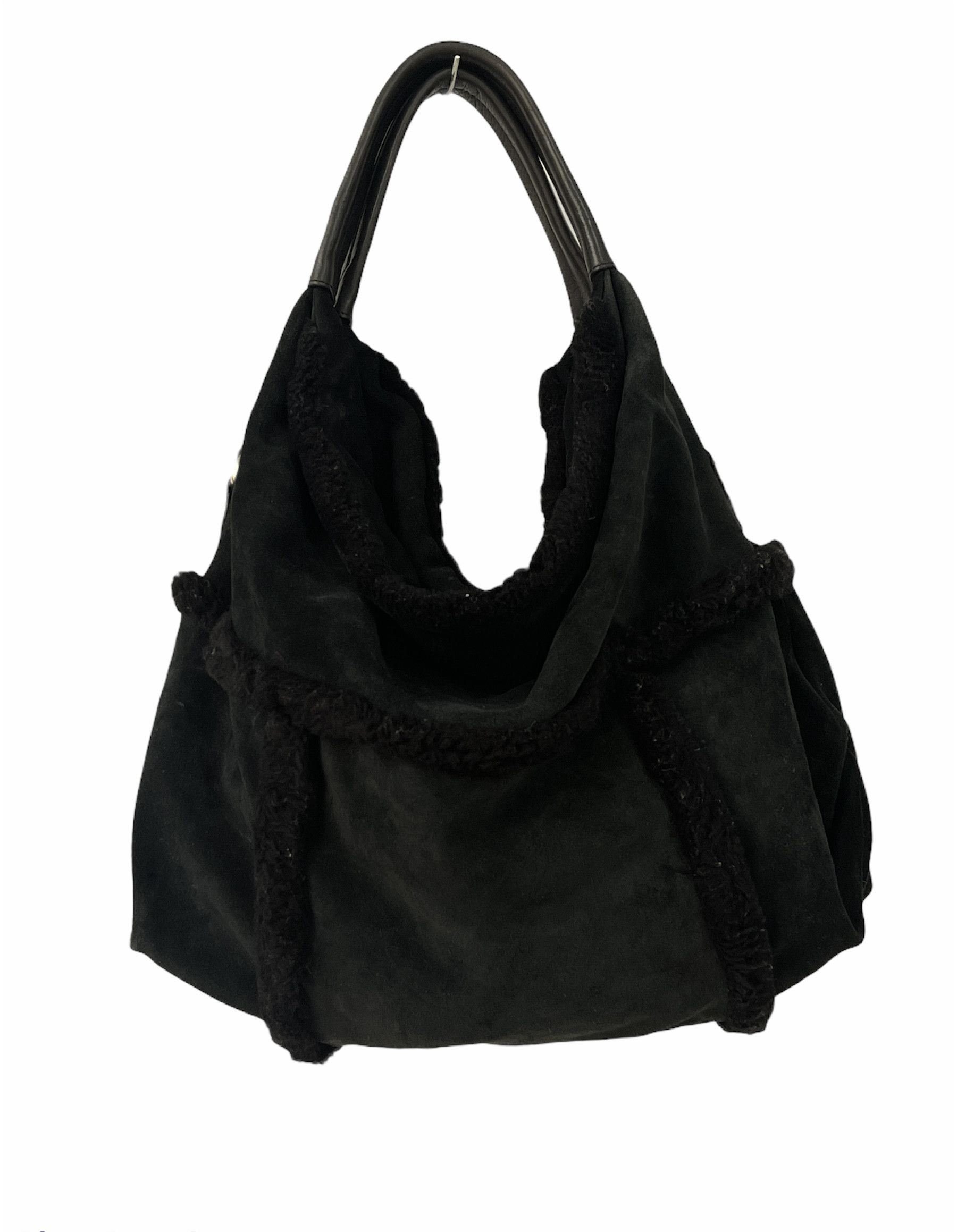 Ugg 🔥 Women Black UGG large hobo suede bag leather strap rare Size ONE SIZE - 6 Thumbnail