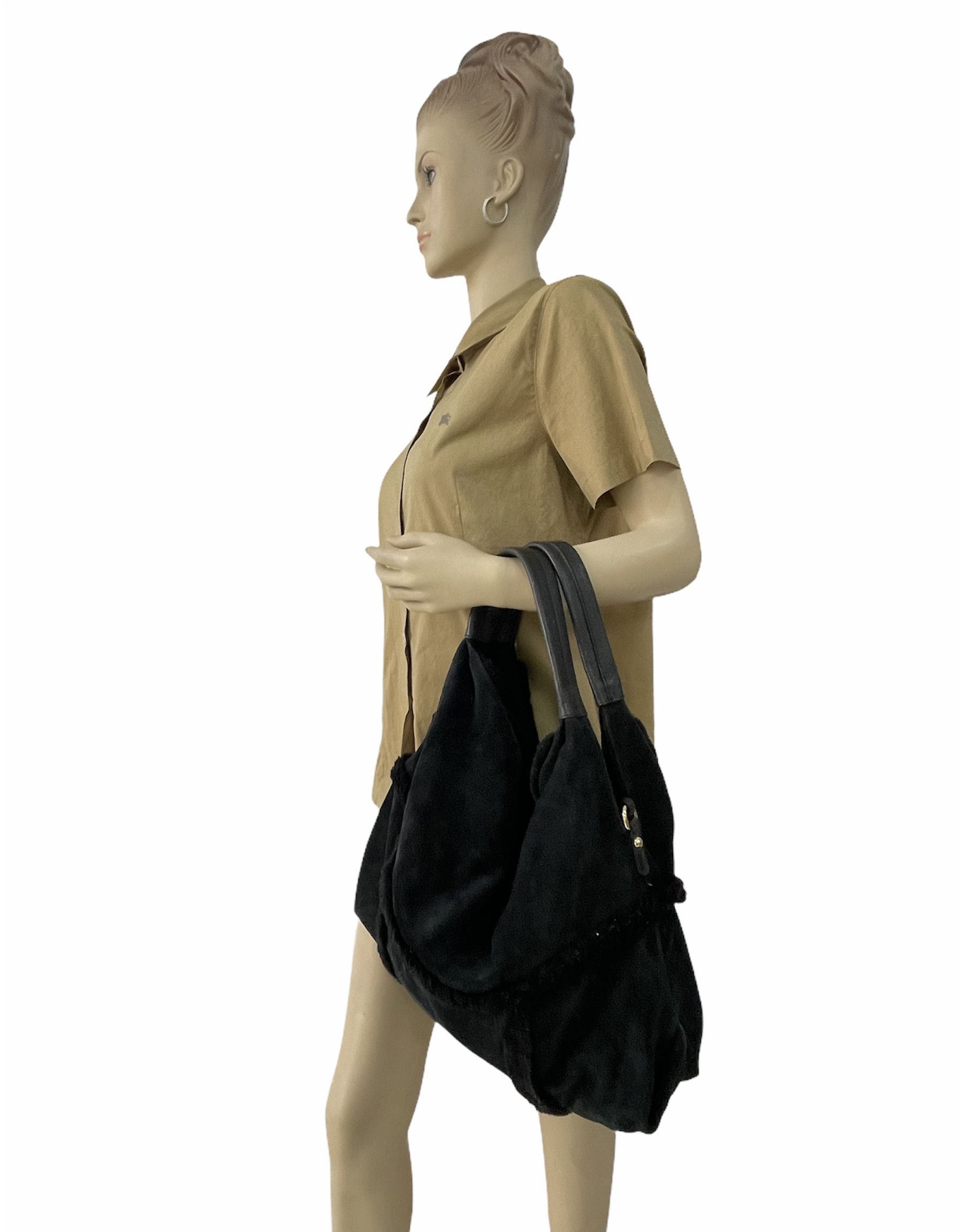 Ugg 🔥 Women Black UGG large hobo suede bag leather strap rare Size ONE SIZE - 1 Thumbnail