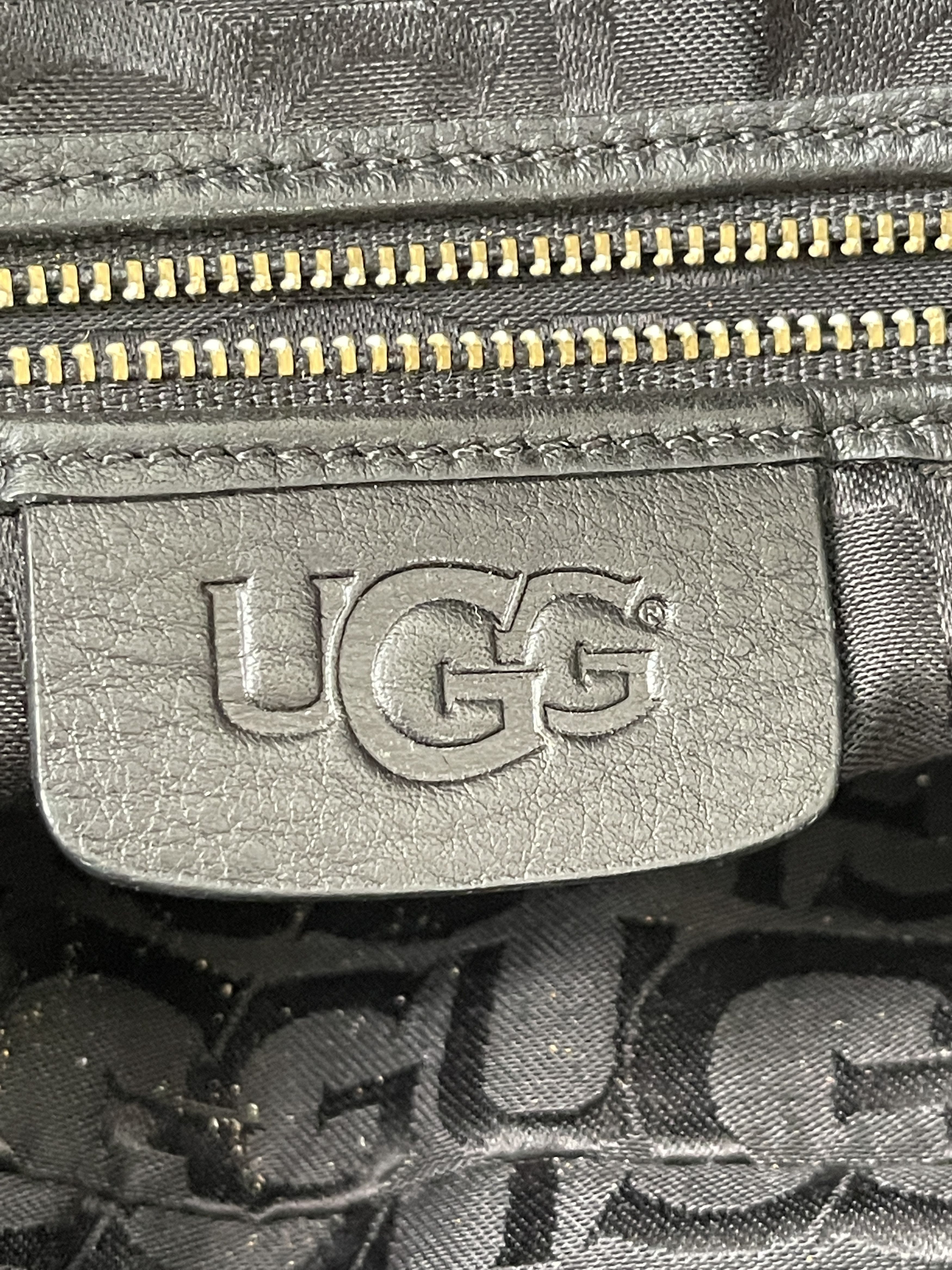 Ugg 🔥 Women Black UGG large hobo suede bag leather strap rare Size ONE SIZE - 9 Thumbnail