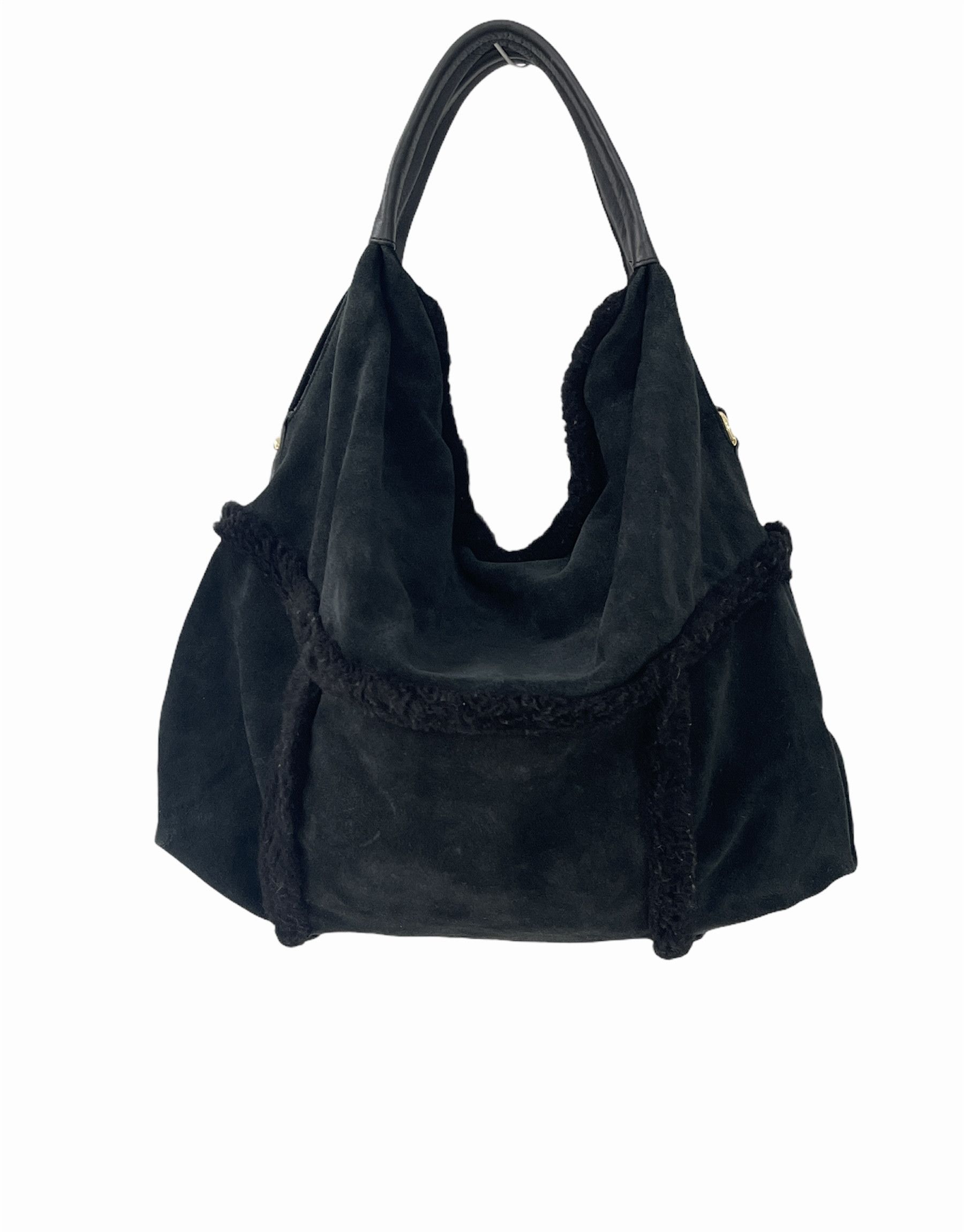 Ugg 🔥 Women Black UGG large hobo suede bag leather strap rare Size ONE SIZE - 4 Thumbnail
