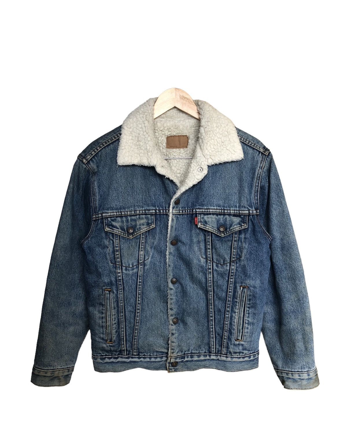 Levi's Vintage Levis Sherpa Distressed Colour Trucker Denim Jackets Size US L / EU 52-54 / 3 - 5 Thumbnail