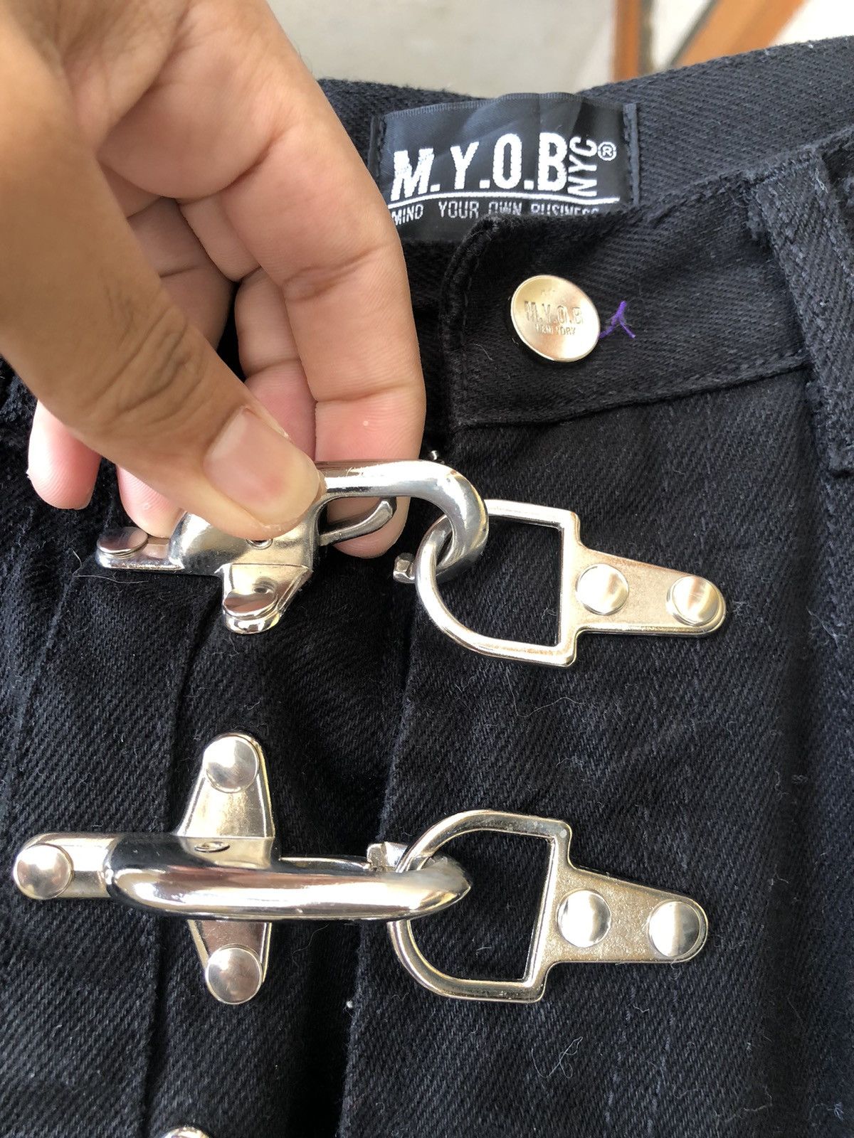 If Six Was Nine Rare❗️M.Y.O.B Nyc Seditionaries Bondage Punk Denim Size US 27 - 9 Thumbnail