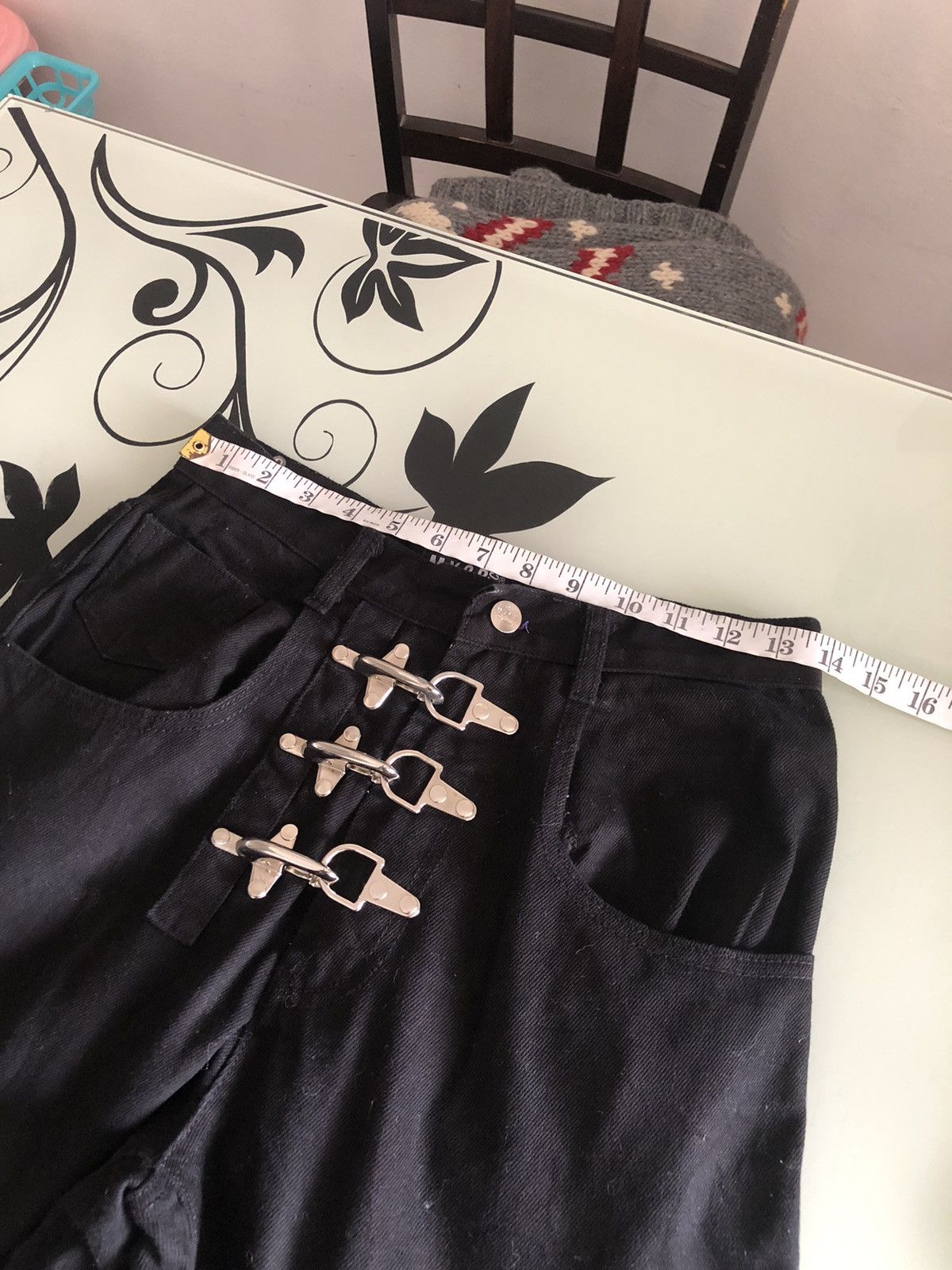 If Six Was Nine Rare❗️M.Y.O.B Nyc Seditionaries Bondage Punk Denim Size US 27 - 19 Thumbnail
