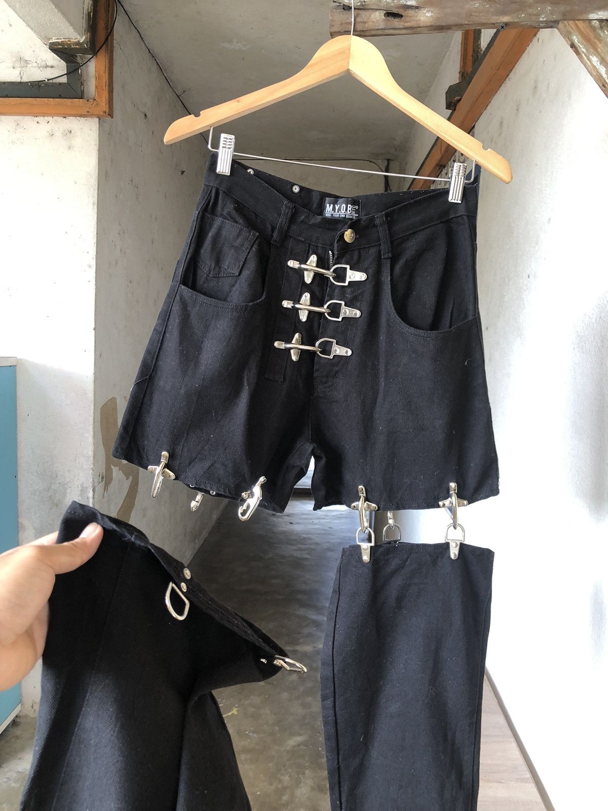 If Six Was Nine Rare❗️M.Y.O.B Nyc Seditionaries Bondage Punk Denim Size US 27 - 7 Thumbnail