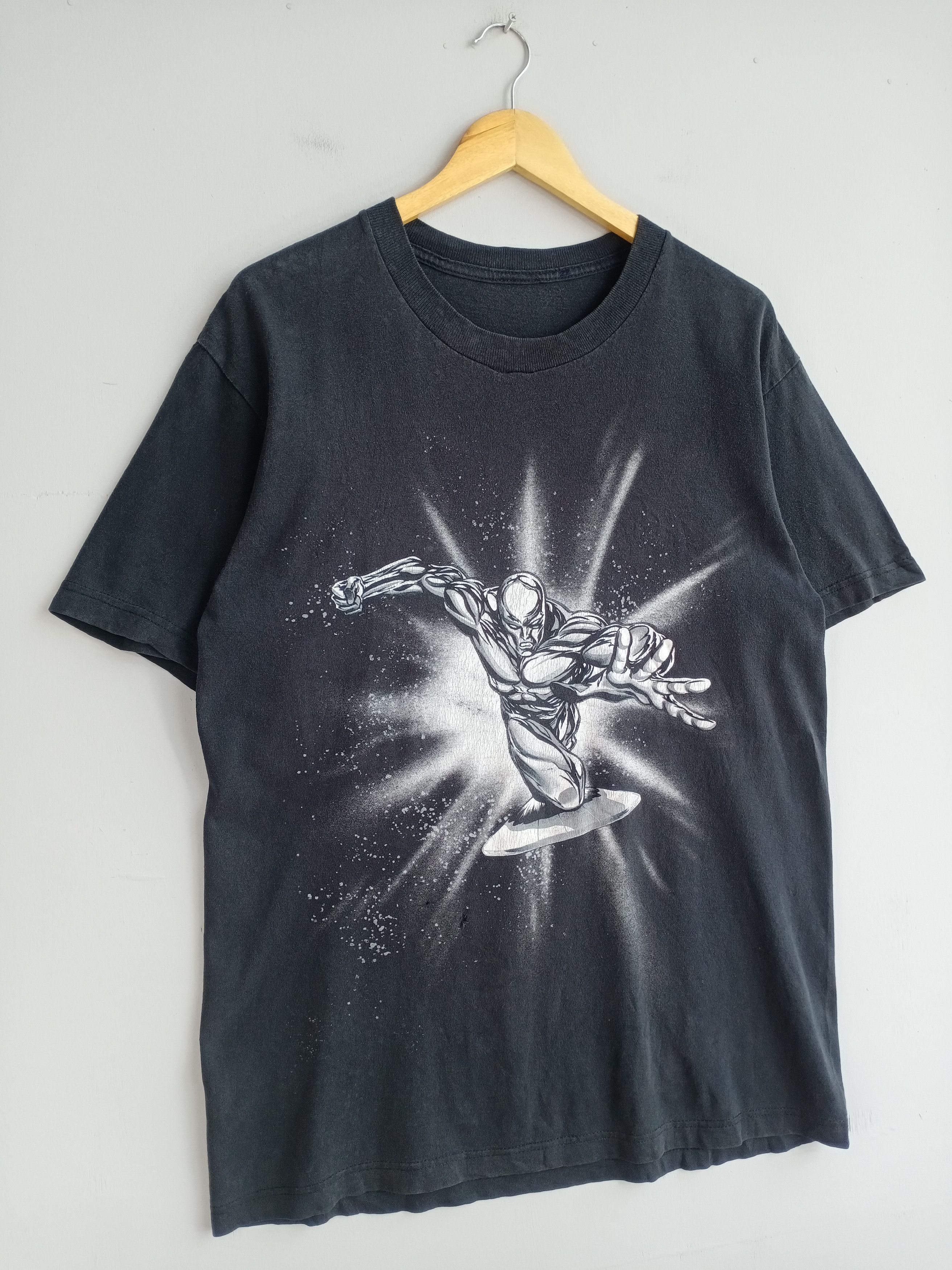 Marvel Comics 💥Vintage Y2k Silver Surfer Marvel Comic Superhero Tshirt Size US L / EU 52-54 / 3 - 2 Thumbnail