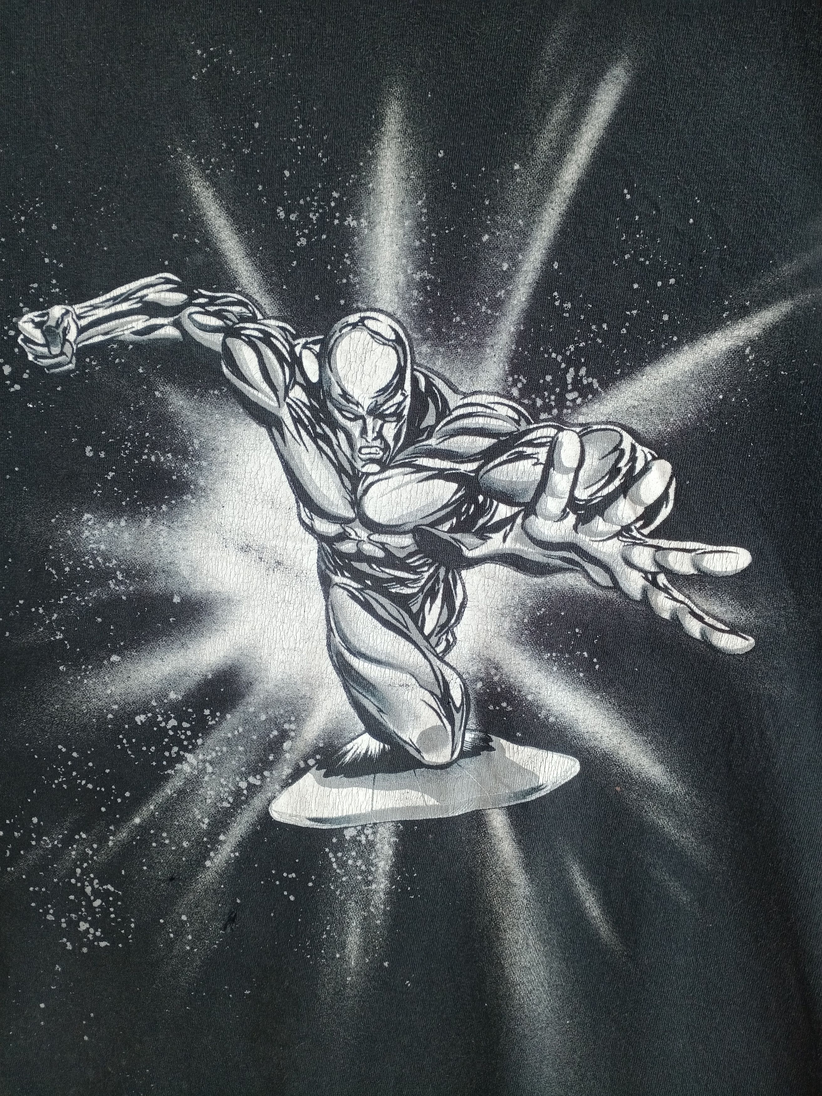 Marvel Comics 💥Vintage Y2k Silver Surfer Marvel Comic Superhero Tshirt Size US L / EU 52-54 / 3 - 4 Thumbnail