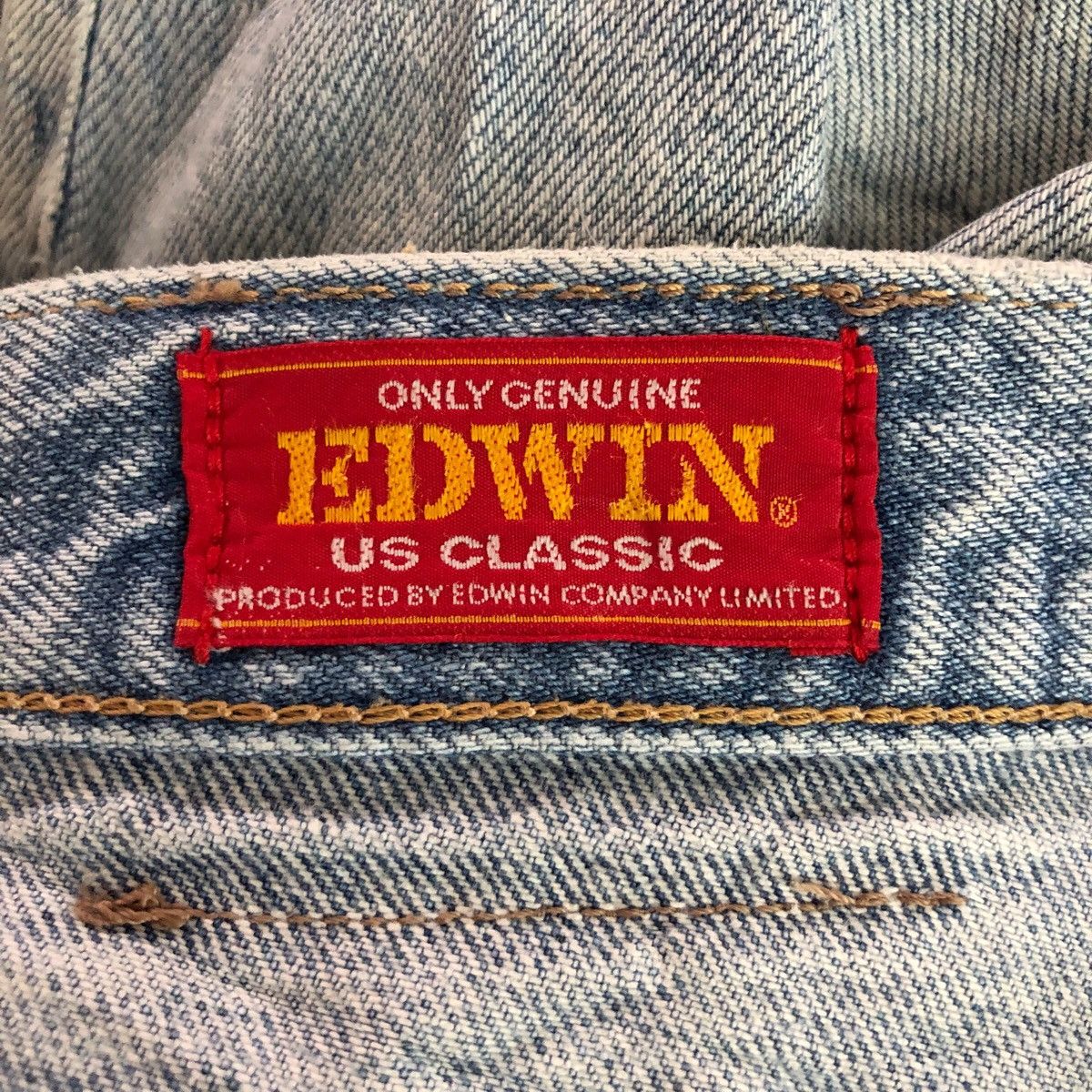 Edwin Vintage EDWIN US CLASSIC Distressed Denim Size US 33 - 11 Thumbnail