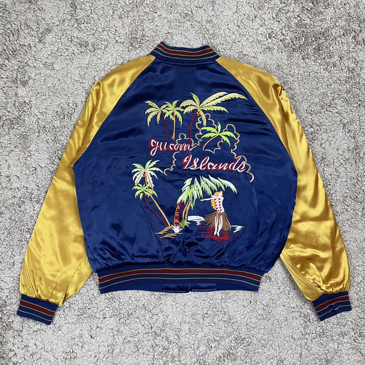 Vintage Japan Sukajan Guam hot Island Embroidery Jacket