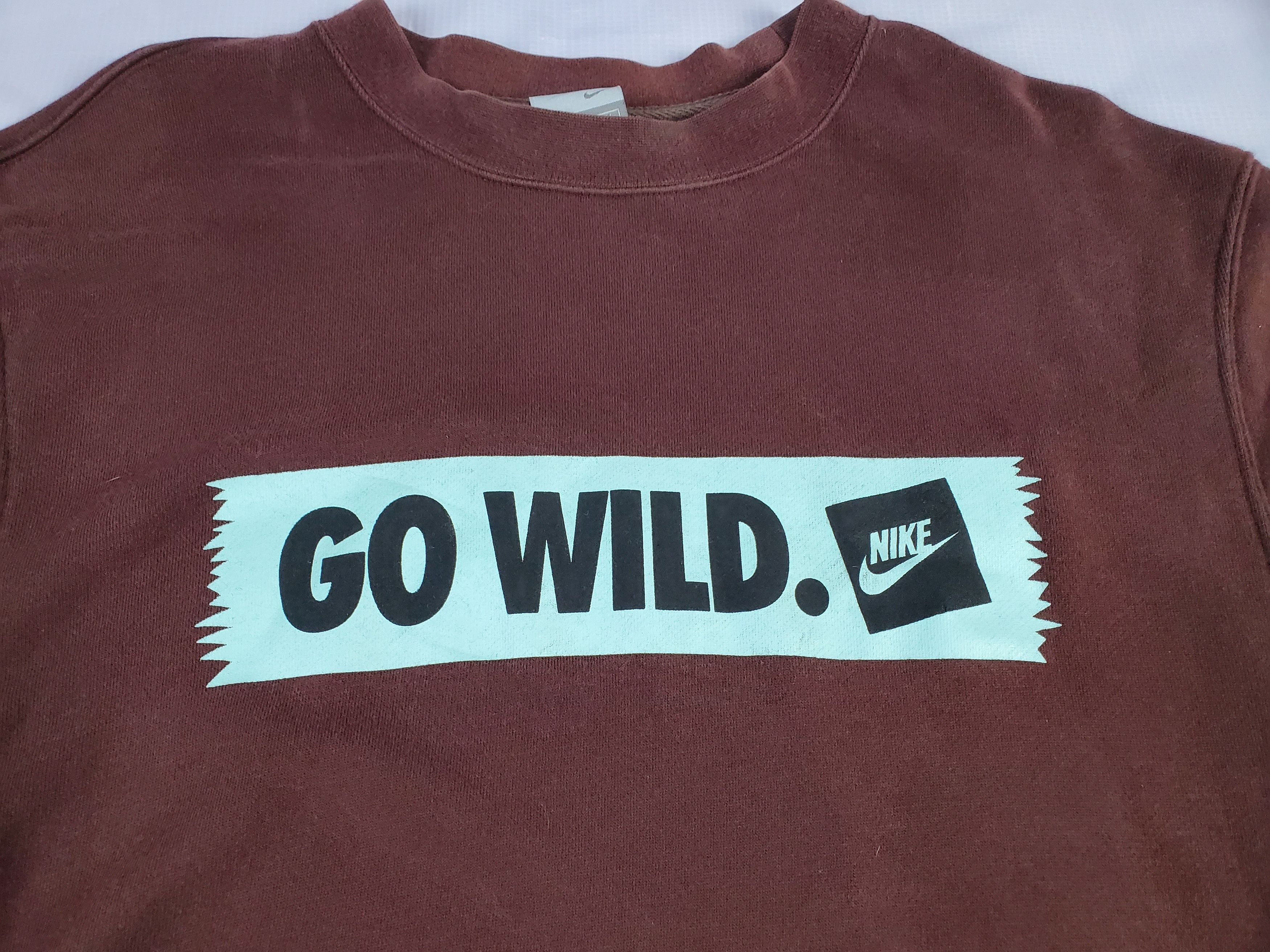 Nike × Vintage Vintage Nike Go Wild Brown Size US M / EU 48-50 / 2 - 6 Thumbnail