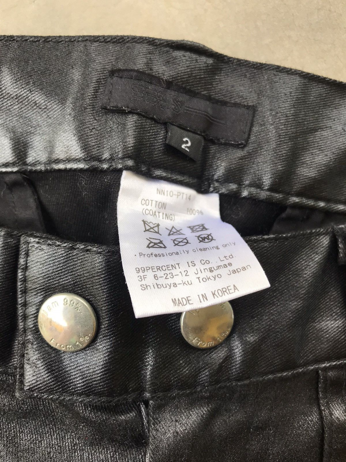 99%IS- 99%is Punk Bondage Tactical Wax Cargo Pant Size US 27 - 7 Thumbnail