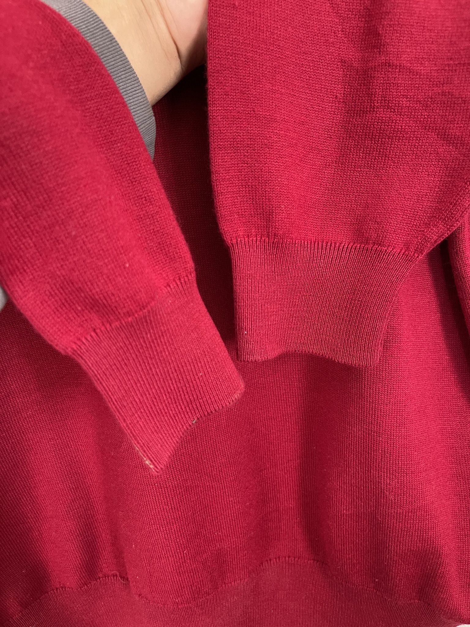 Burberry 🔥wool jumper sweater Burberry burgundy size xl wool Size US XL / EU 56 / 4 - 3 Thumbnail