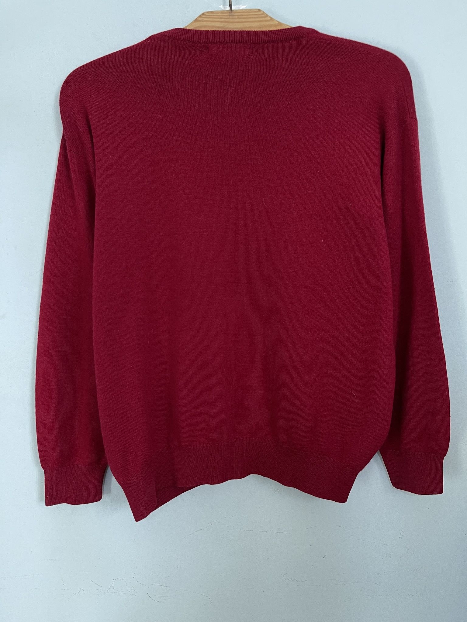 Burberry 🔥wool jumper sweater Burberry burgundy size xl wool Size US XL / EU 56 / 4 - 4 Thumbnail