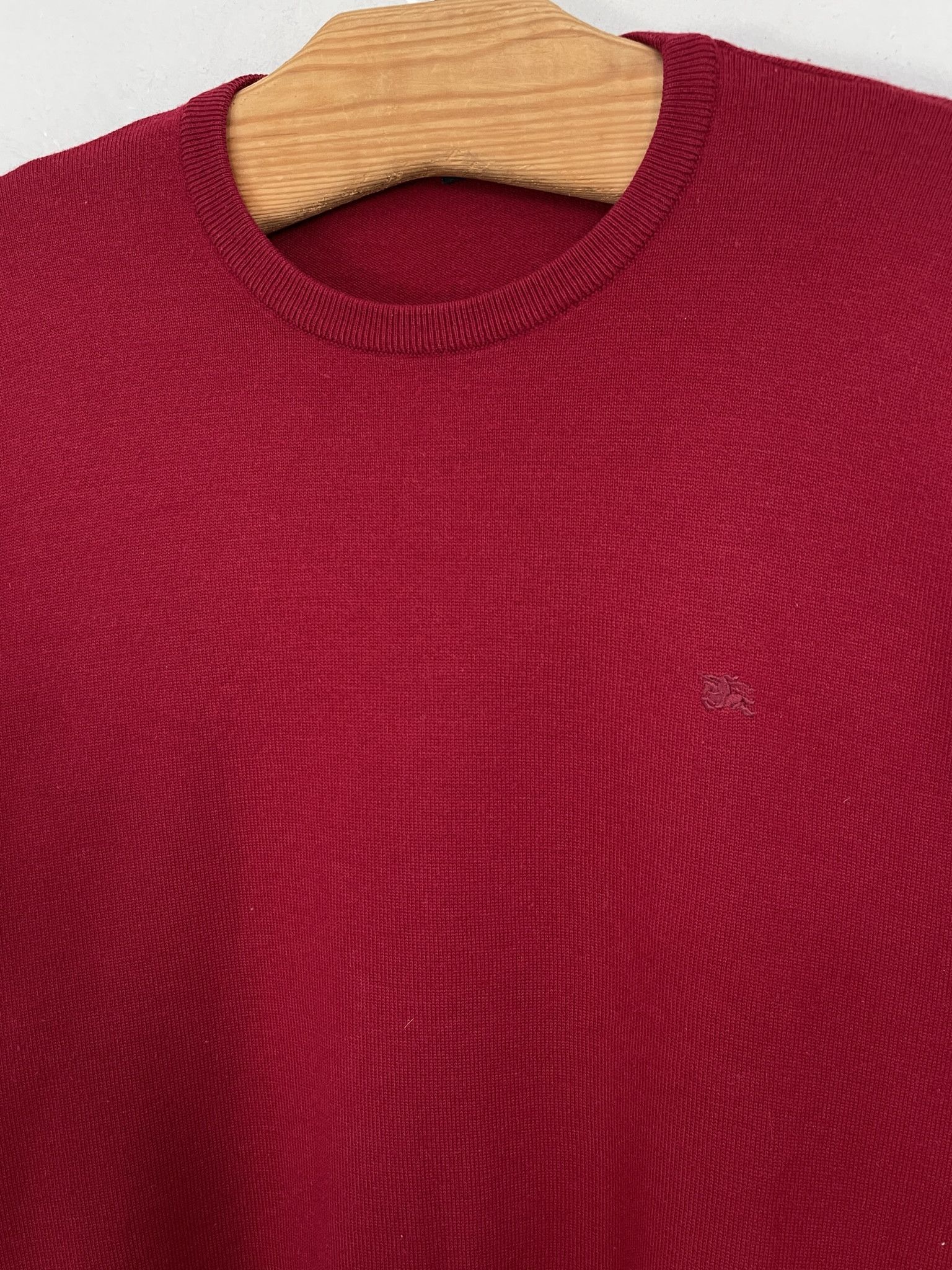 Burberry 🔥wool jumper sweater Burberry burgundy size xl wool Size US XL / EU 56 / 4 - 2 Thumbnail