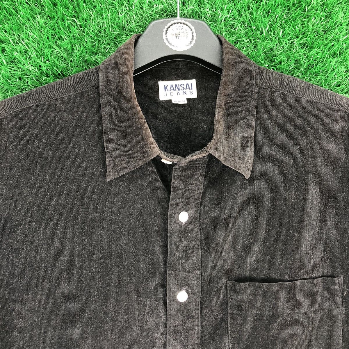 Kansai Yamamoto Vintage Corduroy Dark Brown Shirt by Kansai Jeans Size US M / EU 48-50 / 2 - 7 Thumbnail