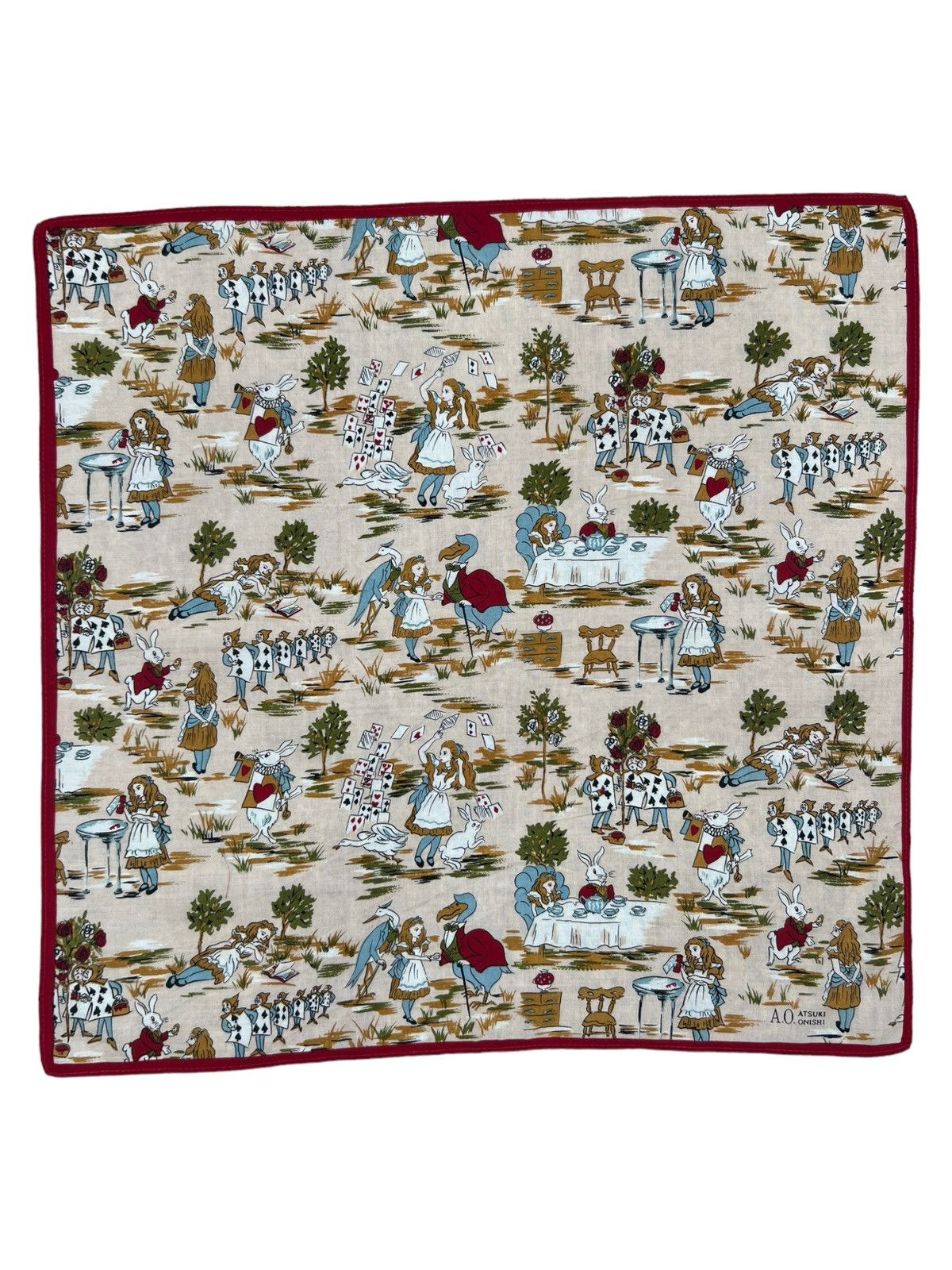 Japanese Brand Atsuki Onishi Handkerchief Neckerchief Bandana Pocketsquare Size ONE SIZE - 2 Thumbnail