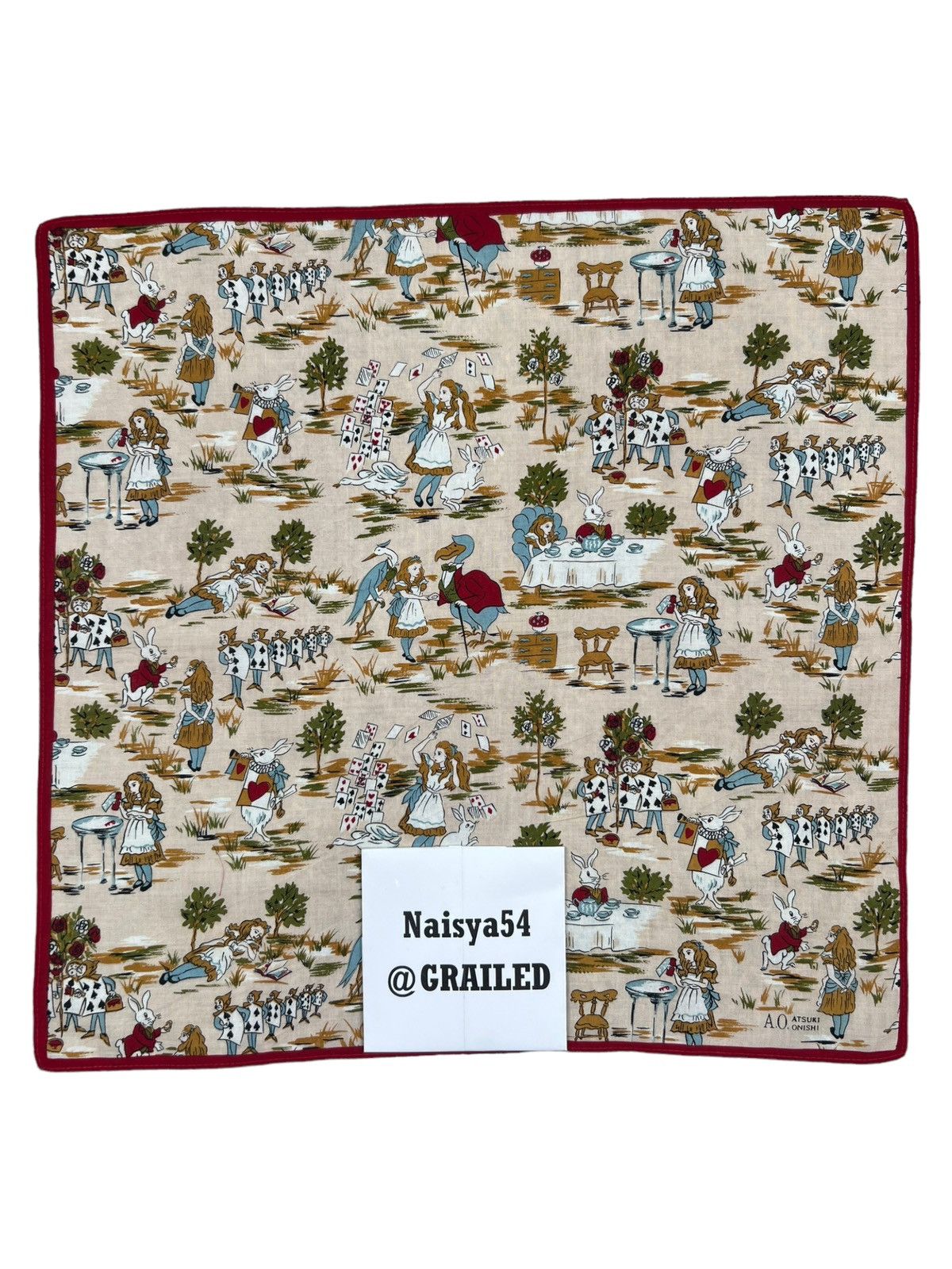 Japanese Brand Atsuki Onishi Handkerchief Neckerchief Bandana Pocketsquare Size ONE SIZE - 6 Thumbnail
