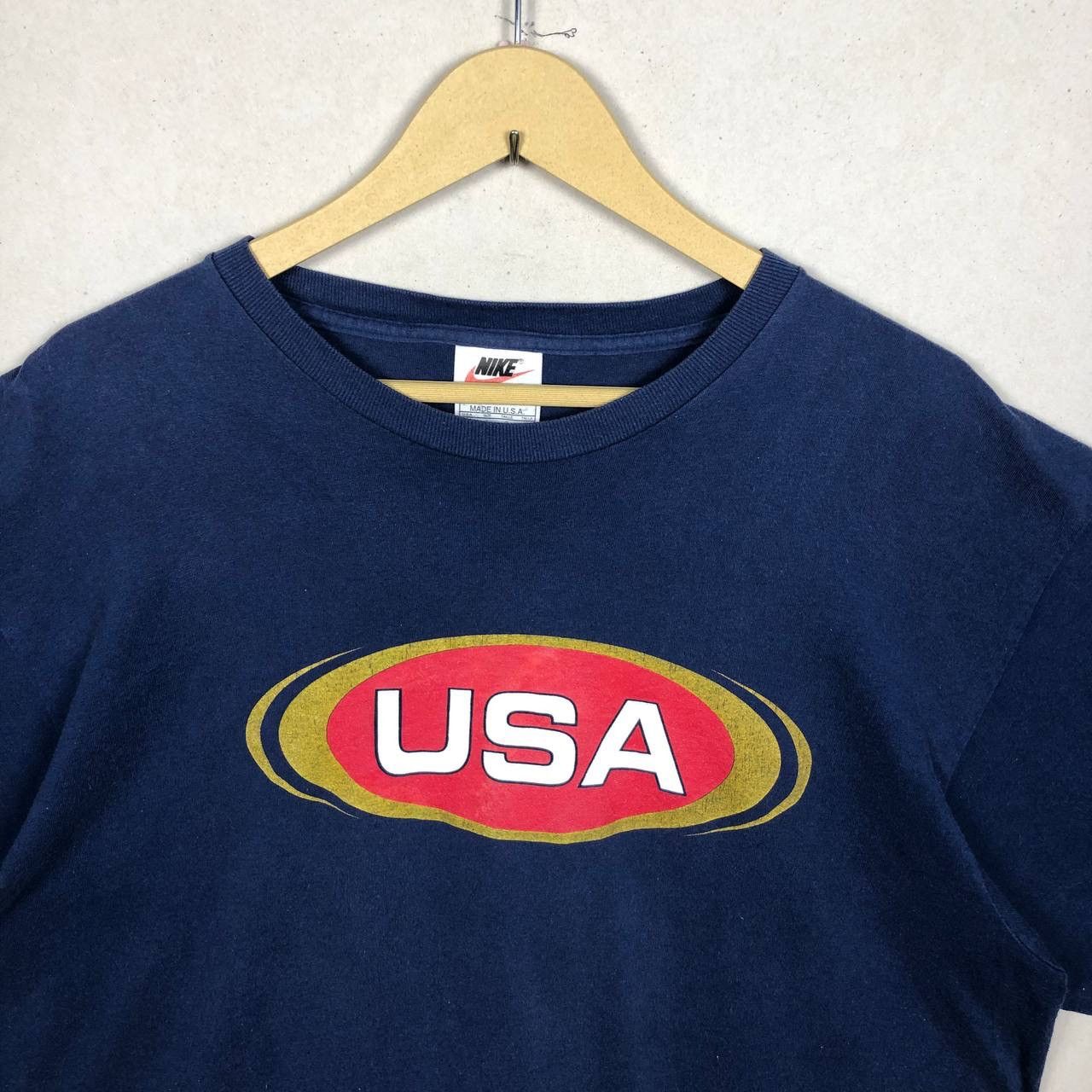 Nike Vintage 90s Nike USA Big Logo Tshirt Size US L / EU 52-54 / 3 - 3 Thumbnail