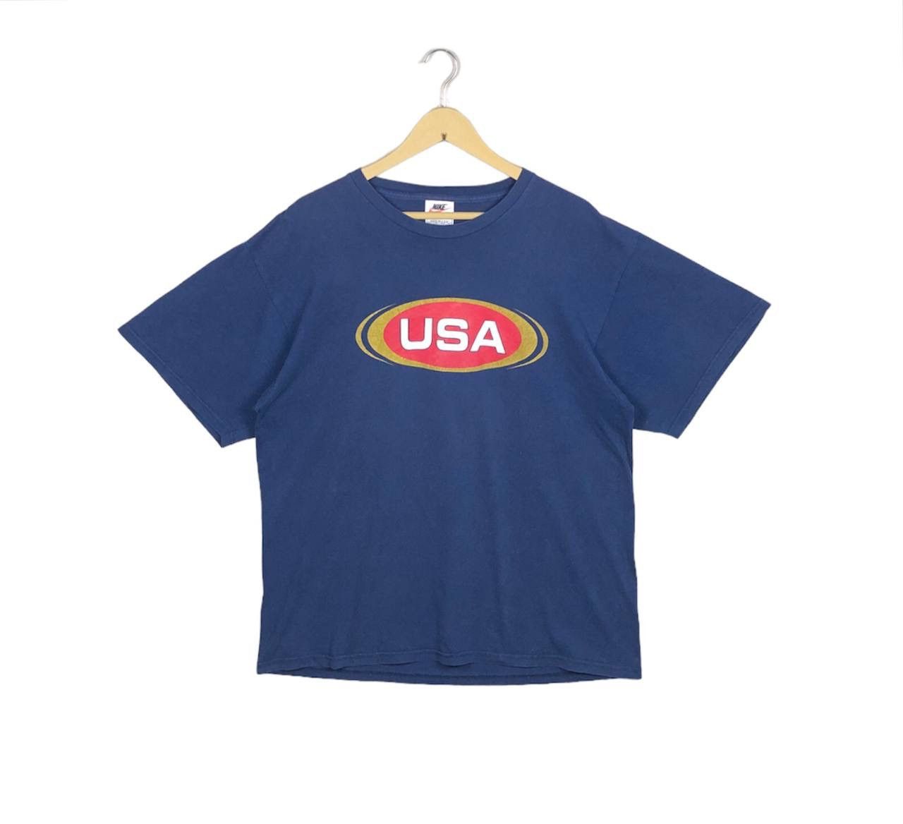 Nike Vintage 90s Nike USA Big Logo Tshirt Size US L / EU 52-54 / 3 - 1 Thumbnail