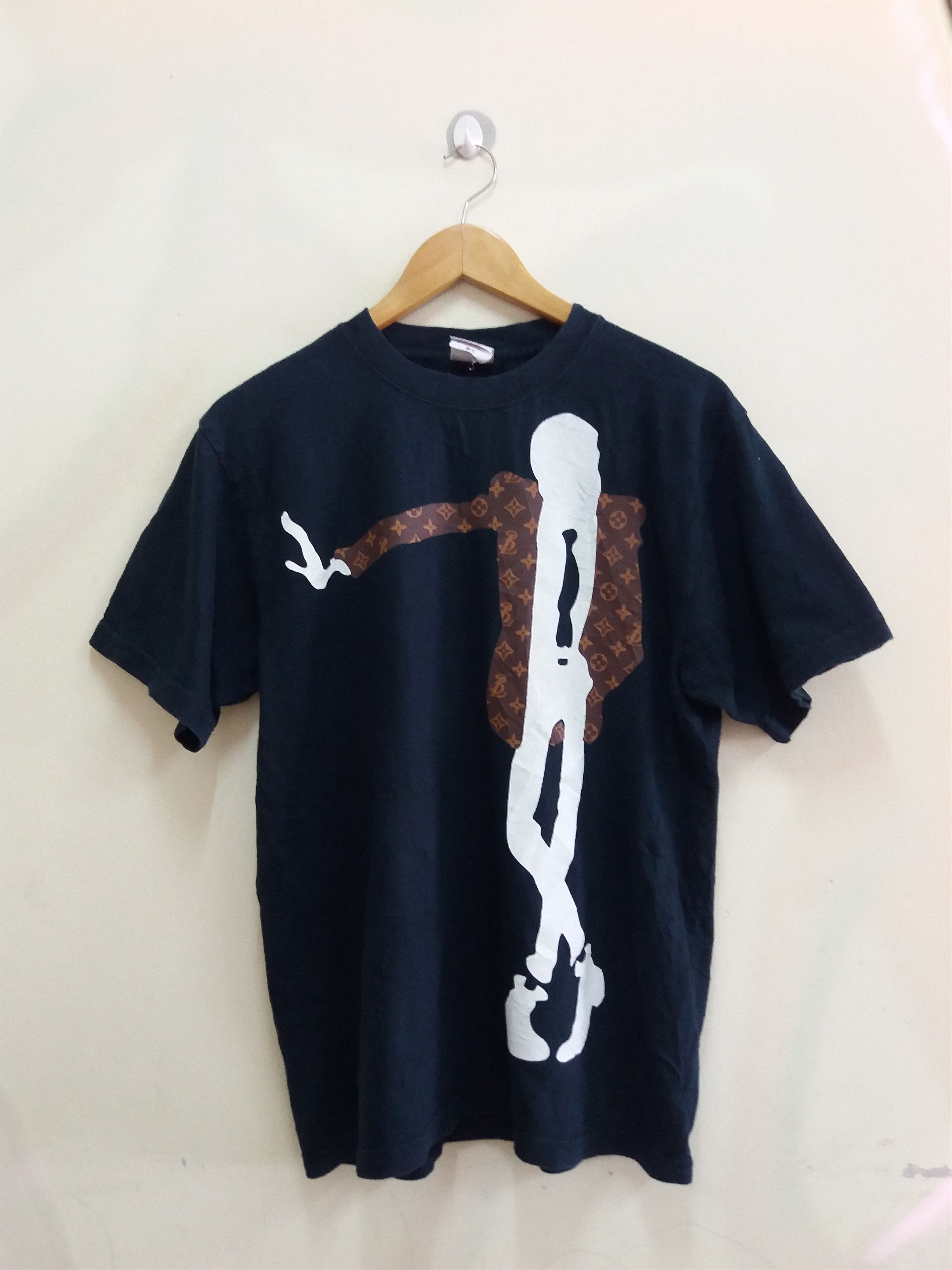 image of Anima x Movie Lupin The Third Wears Lv Parody T-Shirt in Black, Men's (Size Medium)