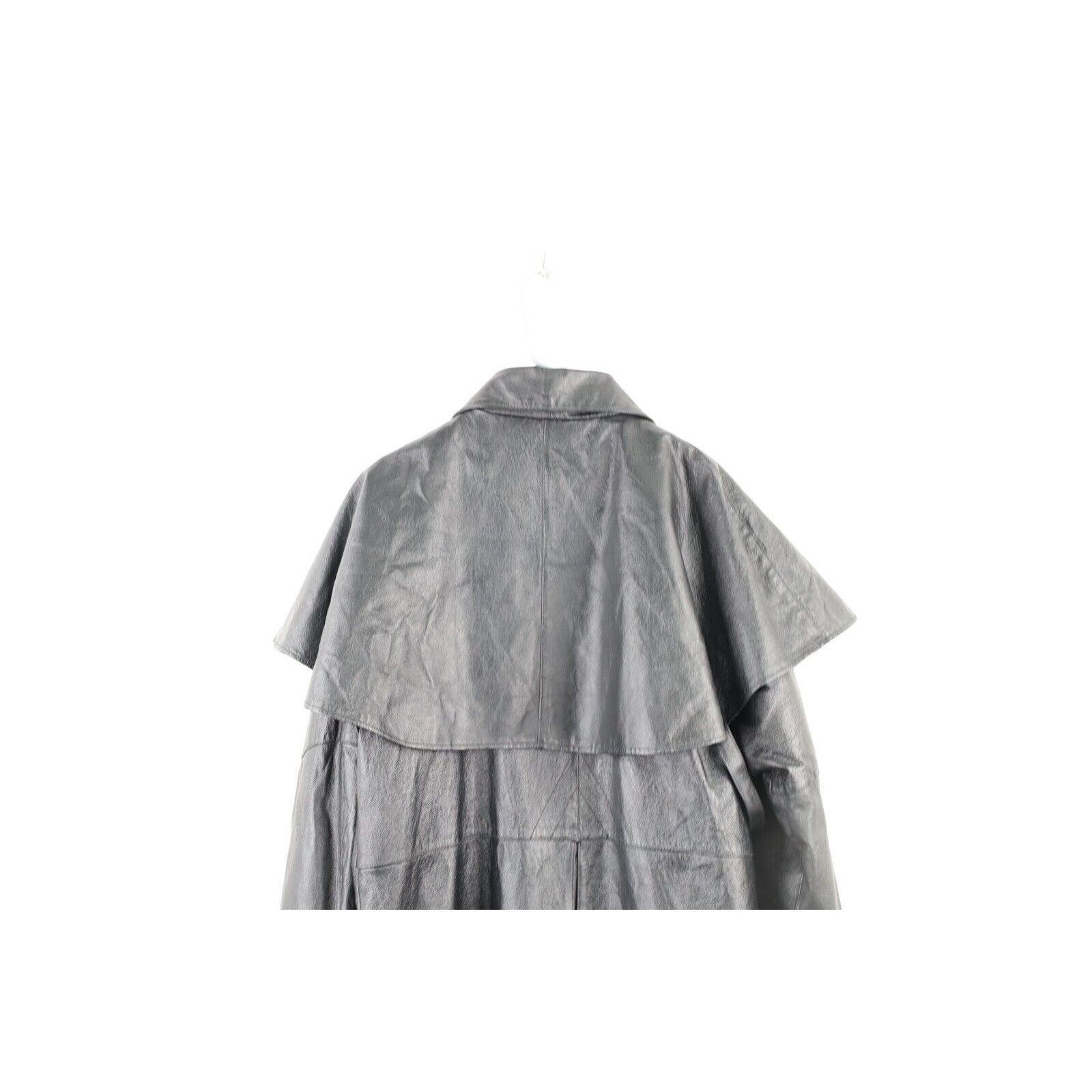 Vintage Vintage 90s Streetwear Grunge Goth EDM Leather Coat Jacket Size US S / EU 44-46 / 1 - 12 Thumbnail