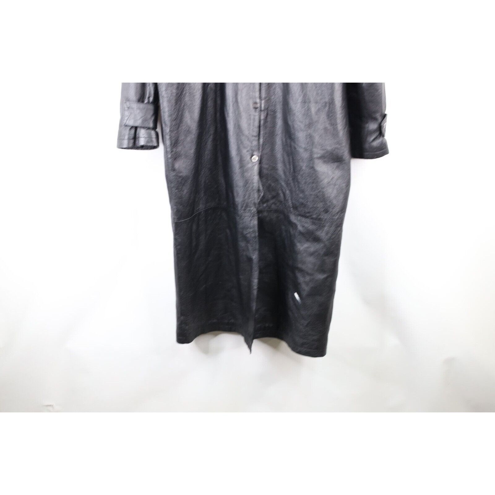 Vintage Vintage 90s Streetwear Grunge Goth EDM Leather Coat Jacket Size US S / EU 44-46 / 1 - 14 Thumbnail