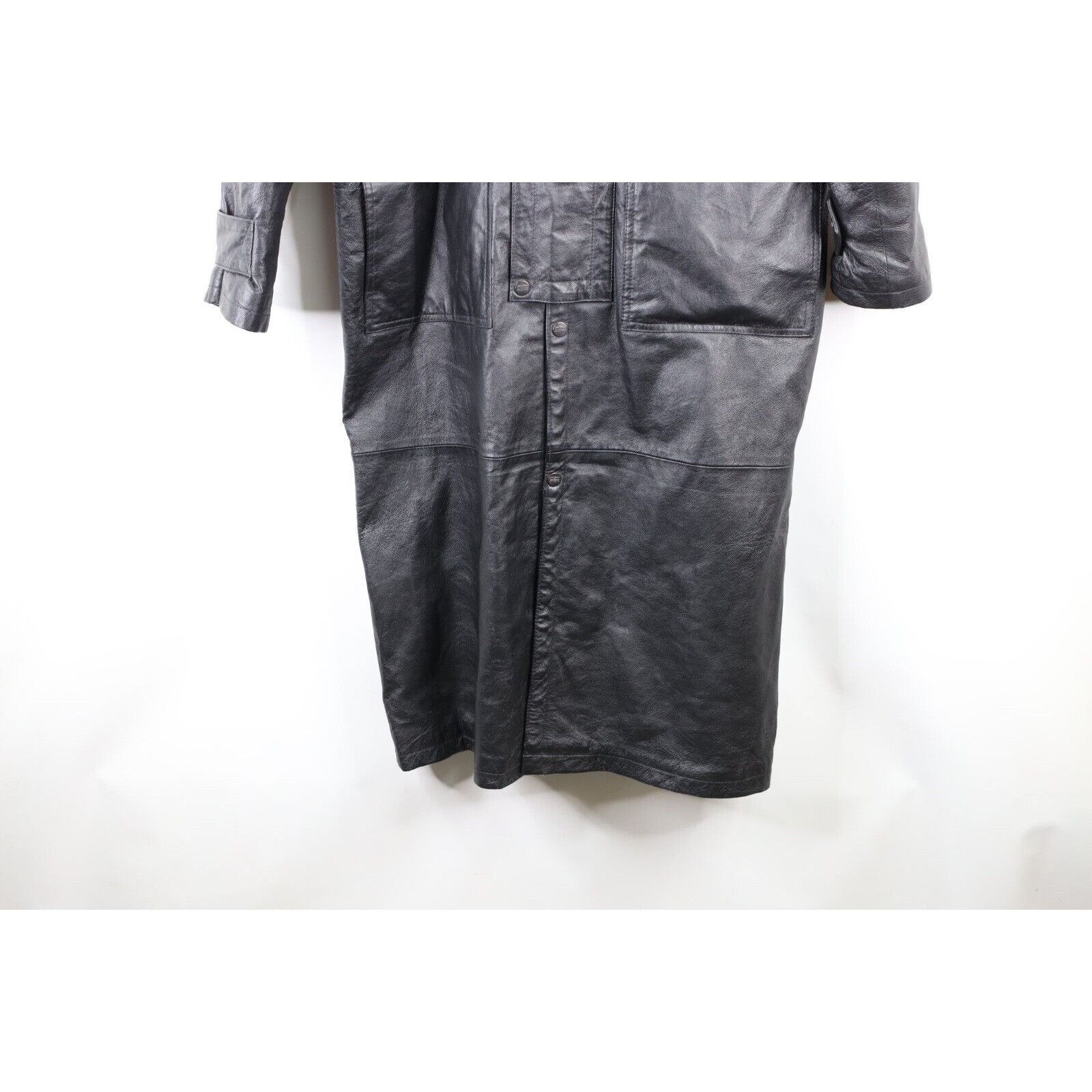 Vintage Vintage 90s Streetwear Grunge Goth EDM Leather Coat Jacket Size US S / EU 44-46 / 1 - 4 Thumbnail