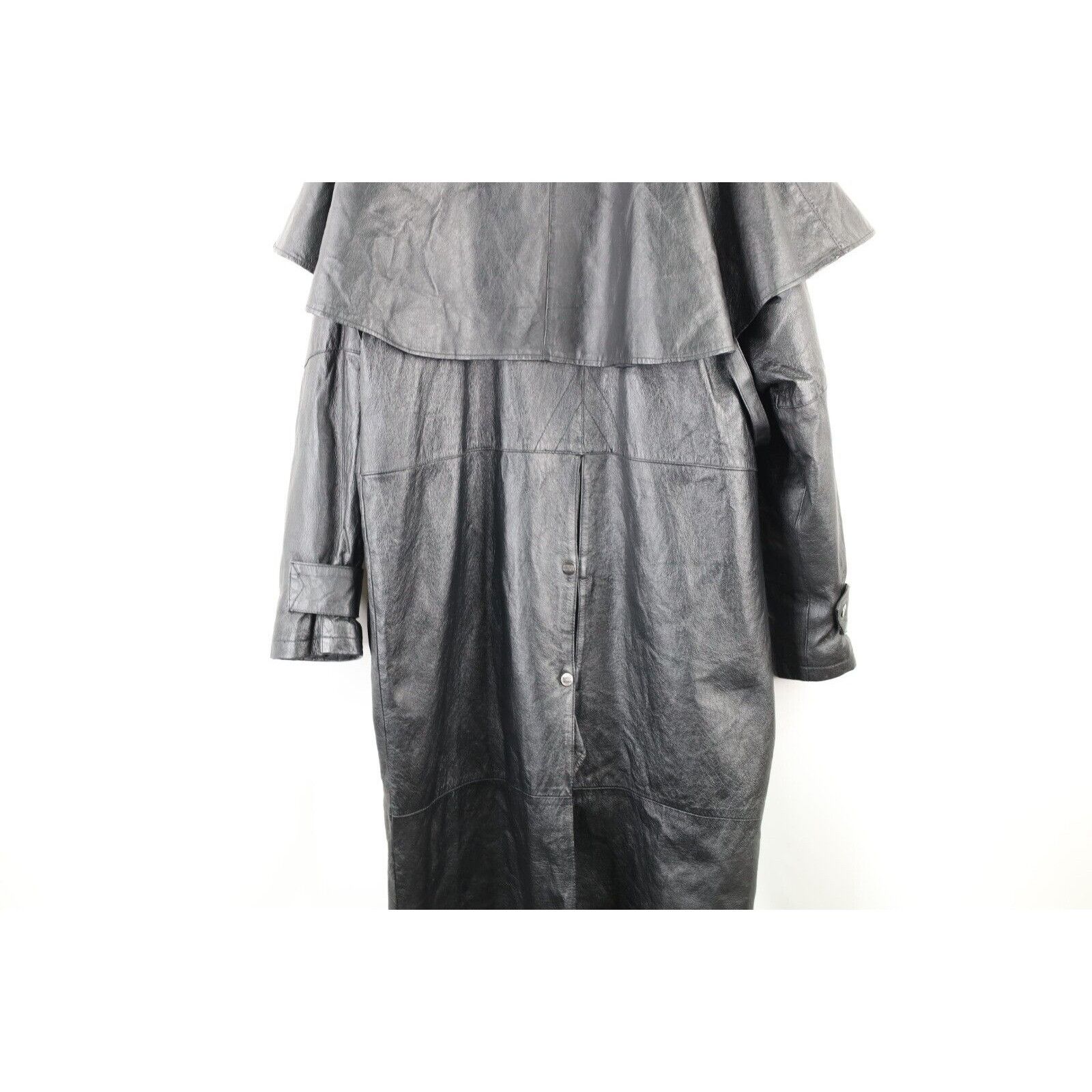 Vintage Vintage 90s Streetwear Grunge Goth EDM Leather Coat Jacket Size US S / EU 44-46 / 1 - 13 Thumbnail