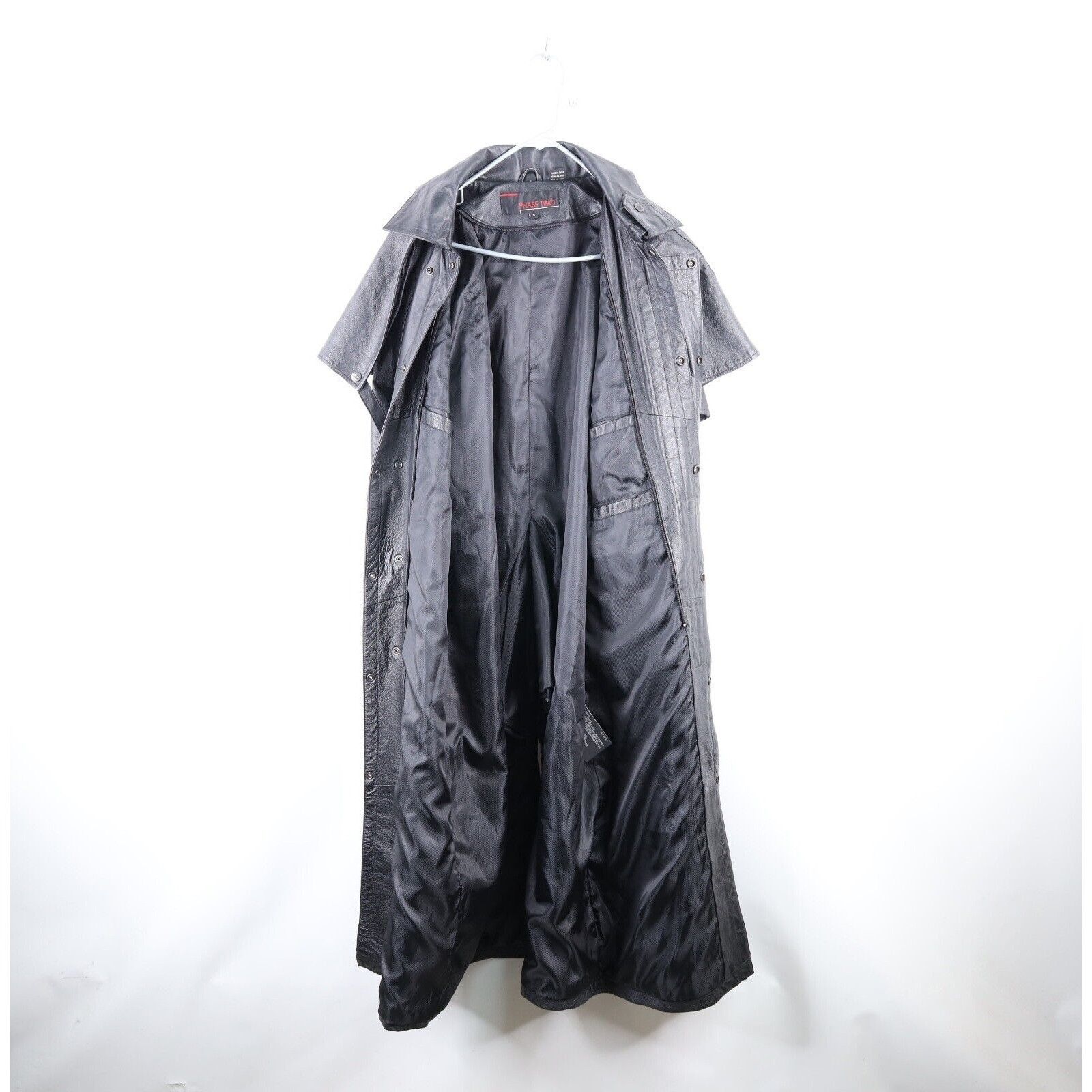 Vintage Vintage 90s Streetwear Grunge Goth EDM Leather Coat Jacket Size US S / EU 44-46 / 1 - 7 Thumbnail