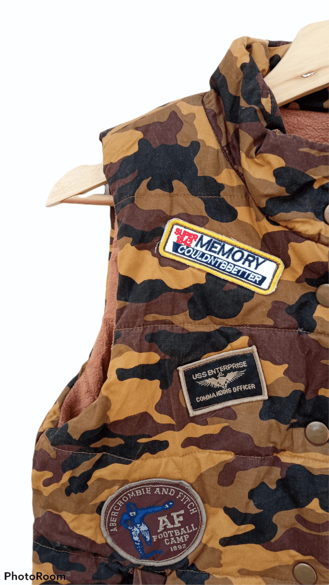 Abercrombie & Fitch × Japanese Brand × Vintage 🔥🔥A&F Abercrombie & Fitch Camo Sweater Vest Jacket Size US S / EU 44-46 / 1 - 9 Thumbnail