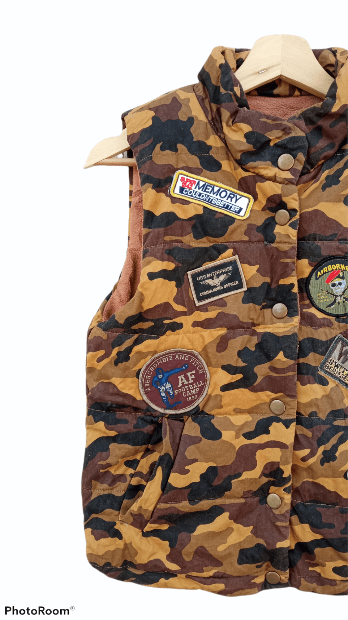 Abercrombie & Fitch × Japanese Brand × Vintage 🔥🔥A&F Abercrombie & Fitch Camo Sweater Vest Jacket Size US S / EU 44-46 / 1 - 5 Thumbnail