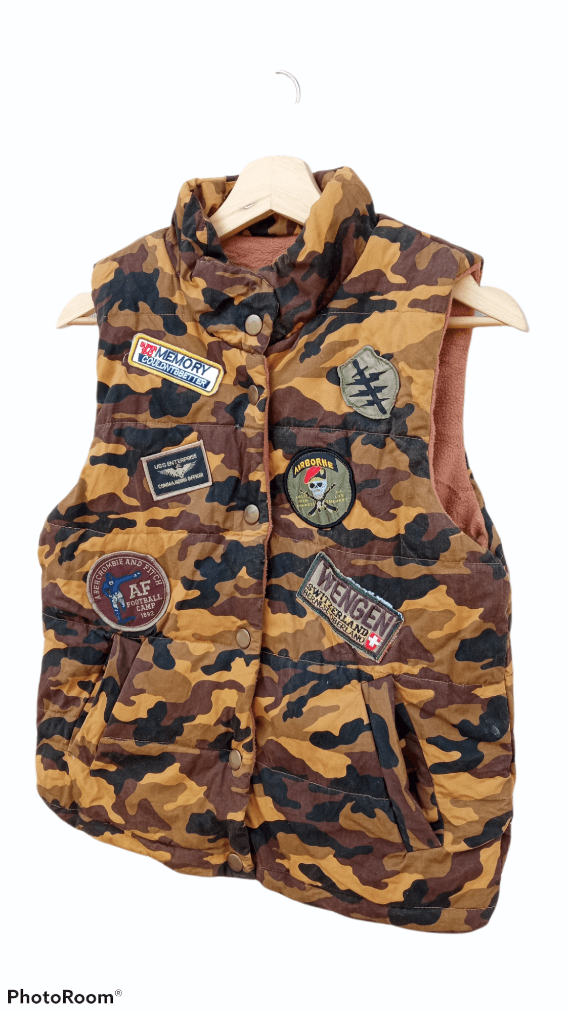 Abercrombie & Fitch × Japanese Brand × Vintage 🔥🔥A&F Abercrombie & Fitch Camo Sweater Vest Jacket Size US S / EU 44-46 / 1 - 3 Thumbnail