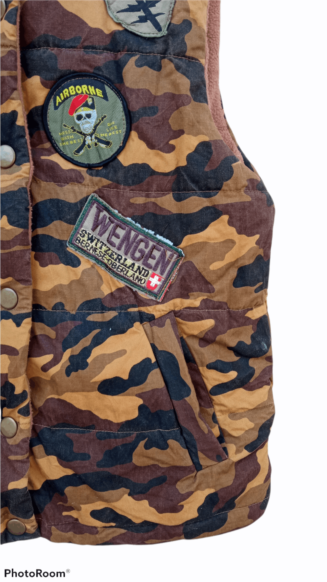Abercrombie & Fitch × Japanese Brand × Vintage 🔥🔥A&F Abercrombie & Fitch Camo Sweater Vest Jacket Size US S / EU 44-46 / 1 - 6 Thumbnail