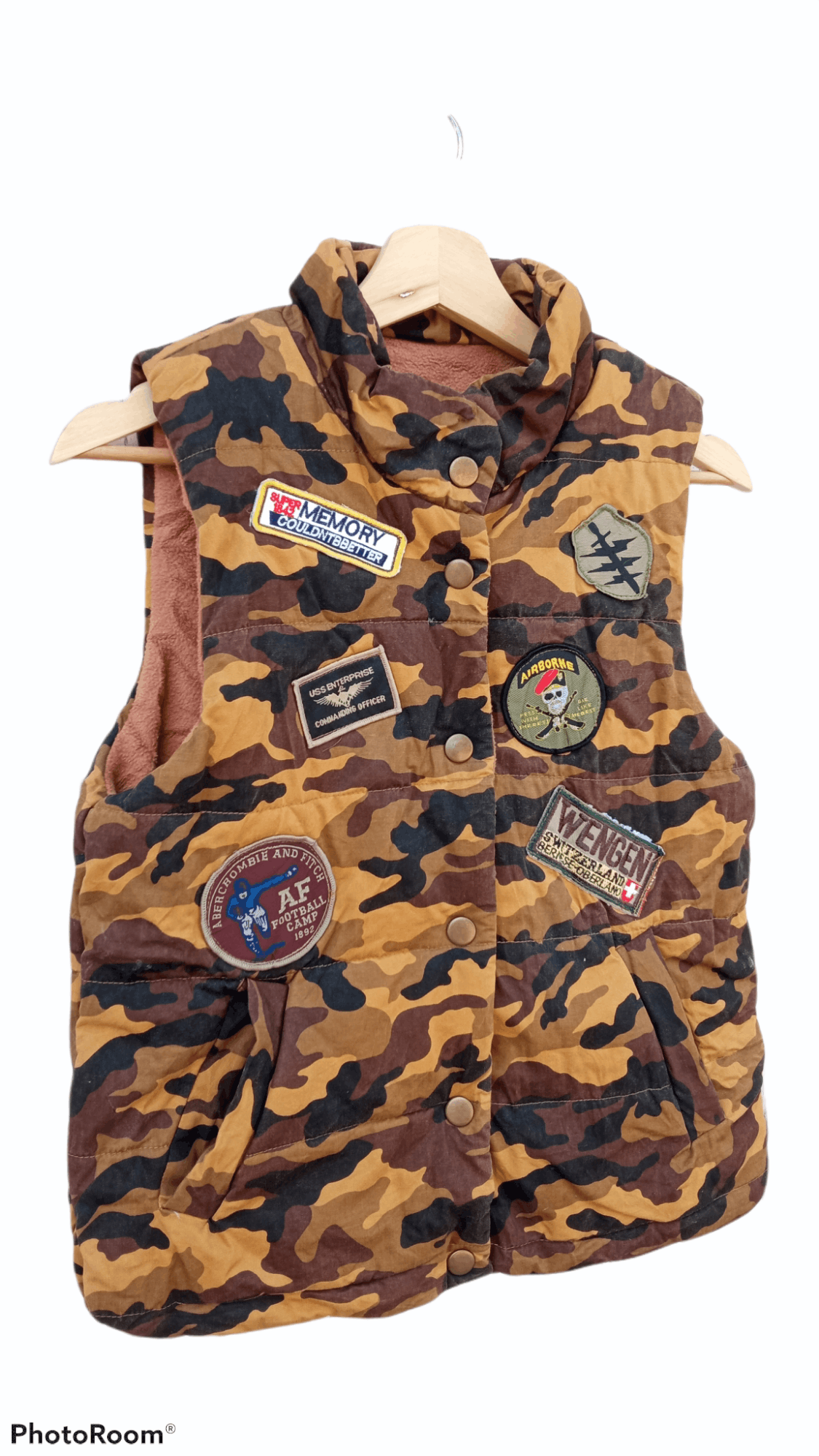 Abercrombie & Fitch × Japanese Brand × Vintage 🔥🔥A&F Abercrombie & Fitch Camo Sweater Vest Jacket Size US S / EU 44-46 / 1 - 2 Thumbnail