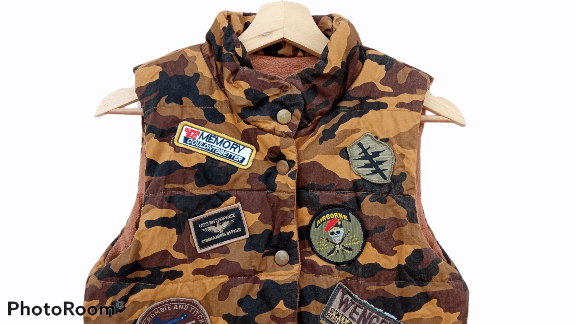 Abercrombie & Fitch × Japanese Brand × Vintage 🔥🔥A&F Abercrombie & Fitch Camo Sweater Vest Jacket Size US S / EU 44-46 / 1 - 10 Thumbnail