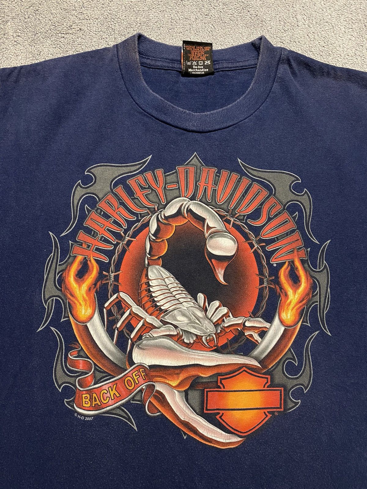 Harley Davidson Vintage 2007 Harley Davidson Scorpion tee Size US L / EU 52-54 / 3 - 1 Thumbnail