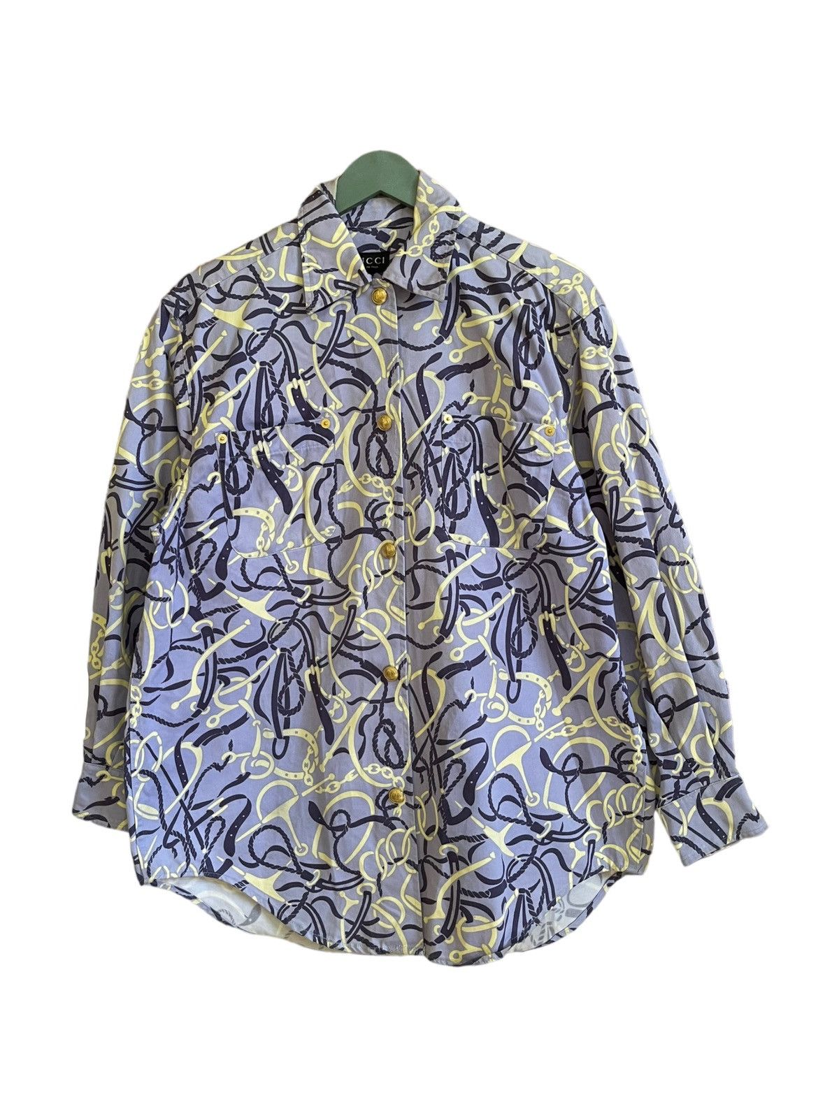 Gucci Abstract Design Overprint Shirt