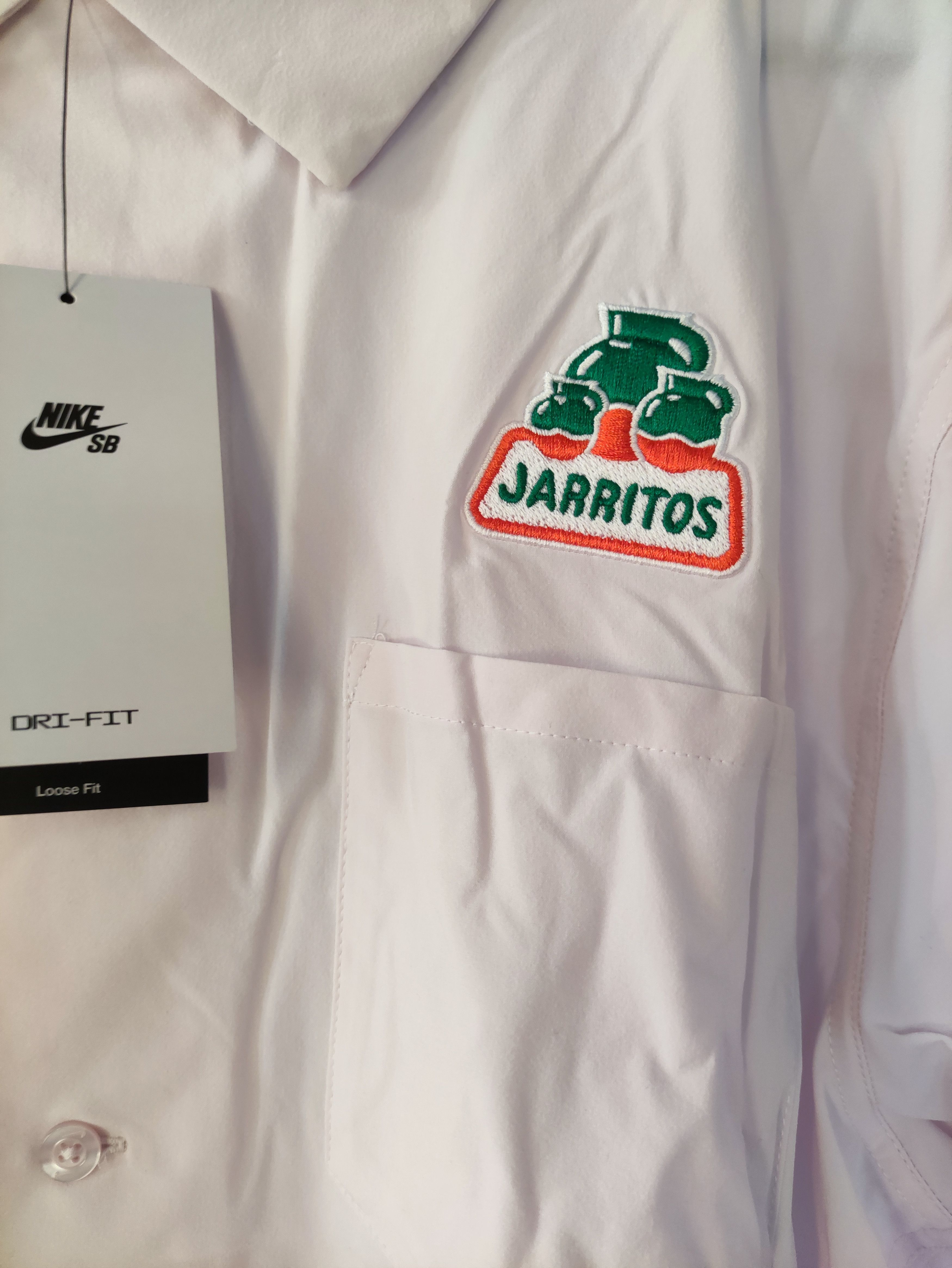Nike SB Jarritos ロゴ入りシャツ M Nike SB x Jarritos®️ Button-Up Bowling Shirt – Premier