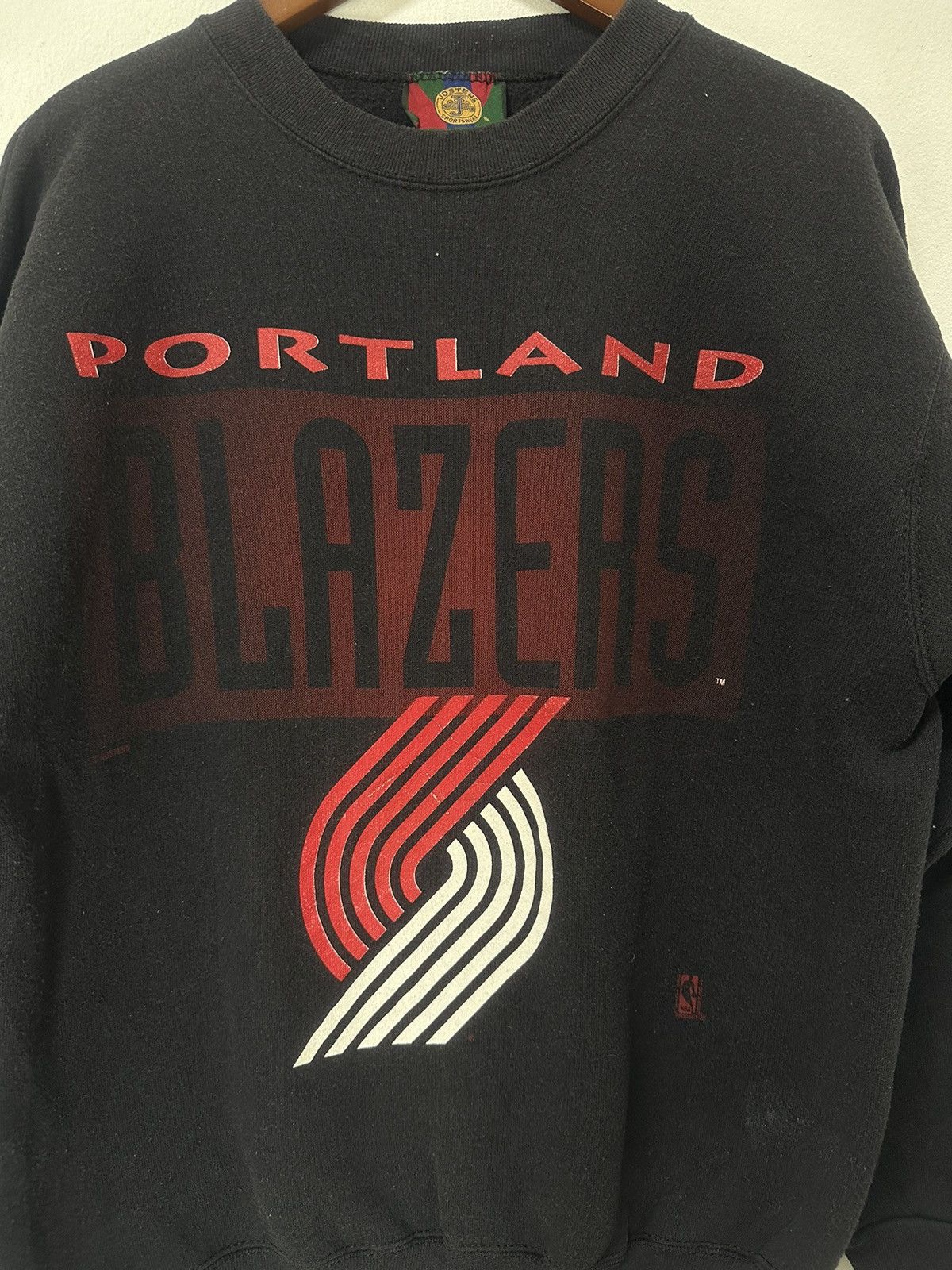 NBA × Vintage Vintage 90’s Portland Trail Blazers NBA Sweatshirt Big Logo Size US L / EU 52-54 / 3 - 4 Thumbnail