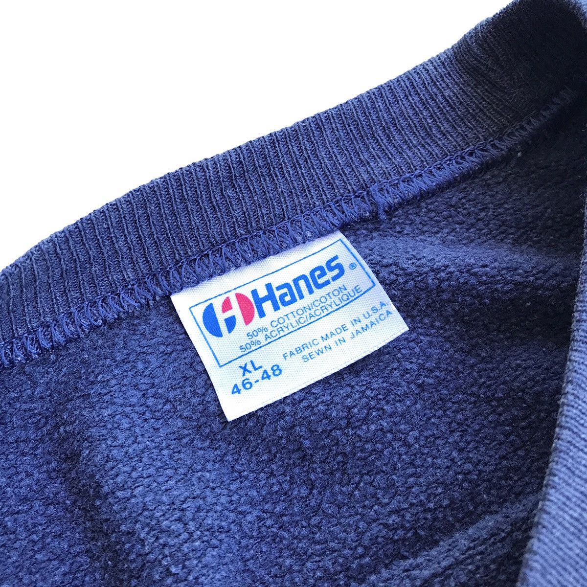 Hanes Hanes Navy Plain Vintage 1980s Crewneck Sweatshirt Size XL Size US XL / EU 56 / 4 - 6 Thumbnail
