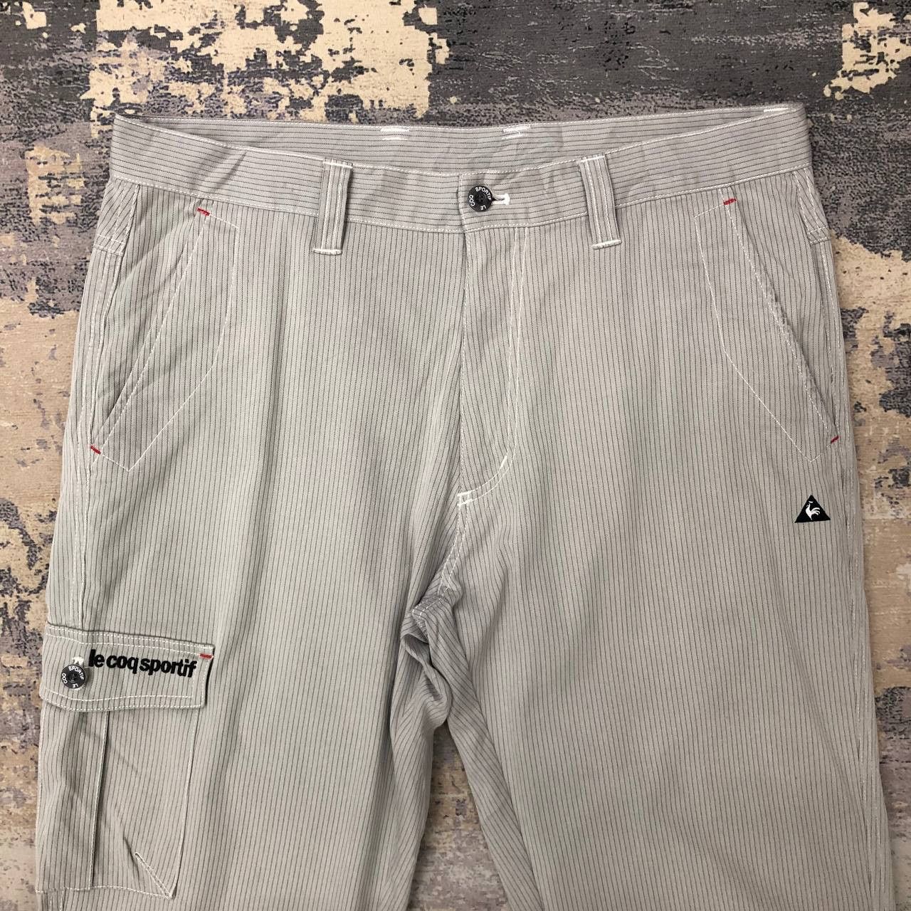 Japanese Brand × Le Coq Sportif P256 LE COQ SPORTIF X GOLF STRIPED CARGO PANTS Size US 32 / EU 48 - 3 Thumbnail