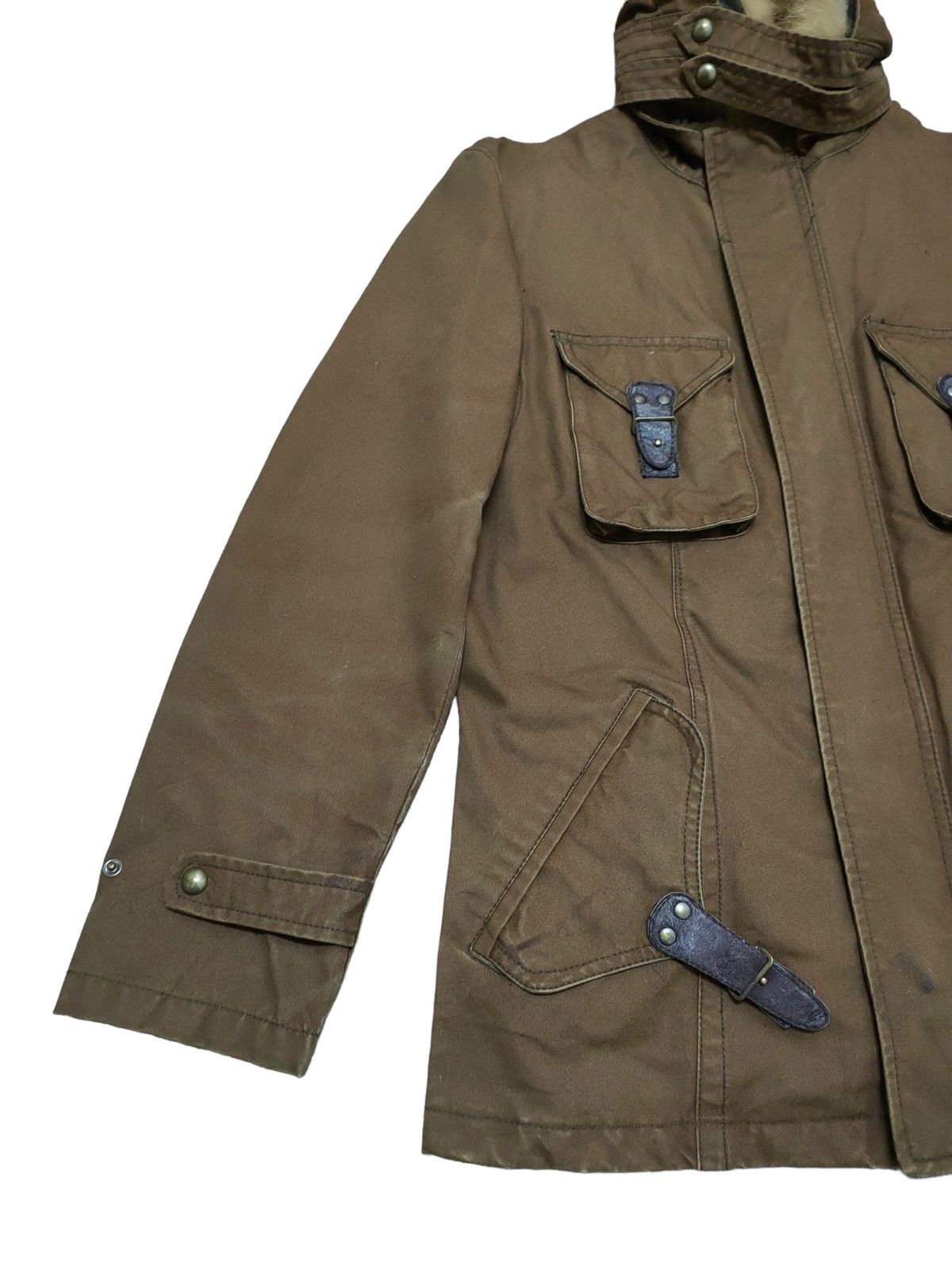 PPFM Rare Design Vintage Brand PPFM Army M65 Fur Jacket 1990s Size US M / EU 48-50 / 2 - 3 Thumbnail