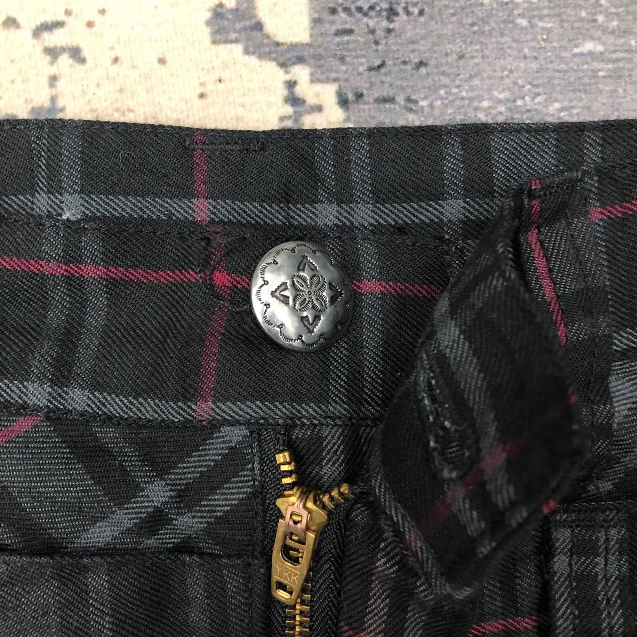 Japanese Brand P574 PUNK TARTAN DOUBLE WAIST CARGO PANTS Size US 30 / EU 46 - 5 Thumbnail