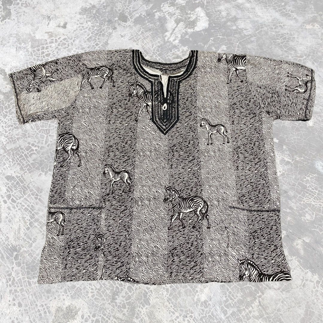 Vintage Vintage Zebra All Over Print Graphic Rare Reggae Size US XXL / EU 58 / 5 - 1 Thumbnail
